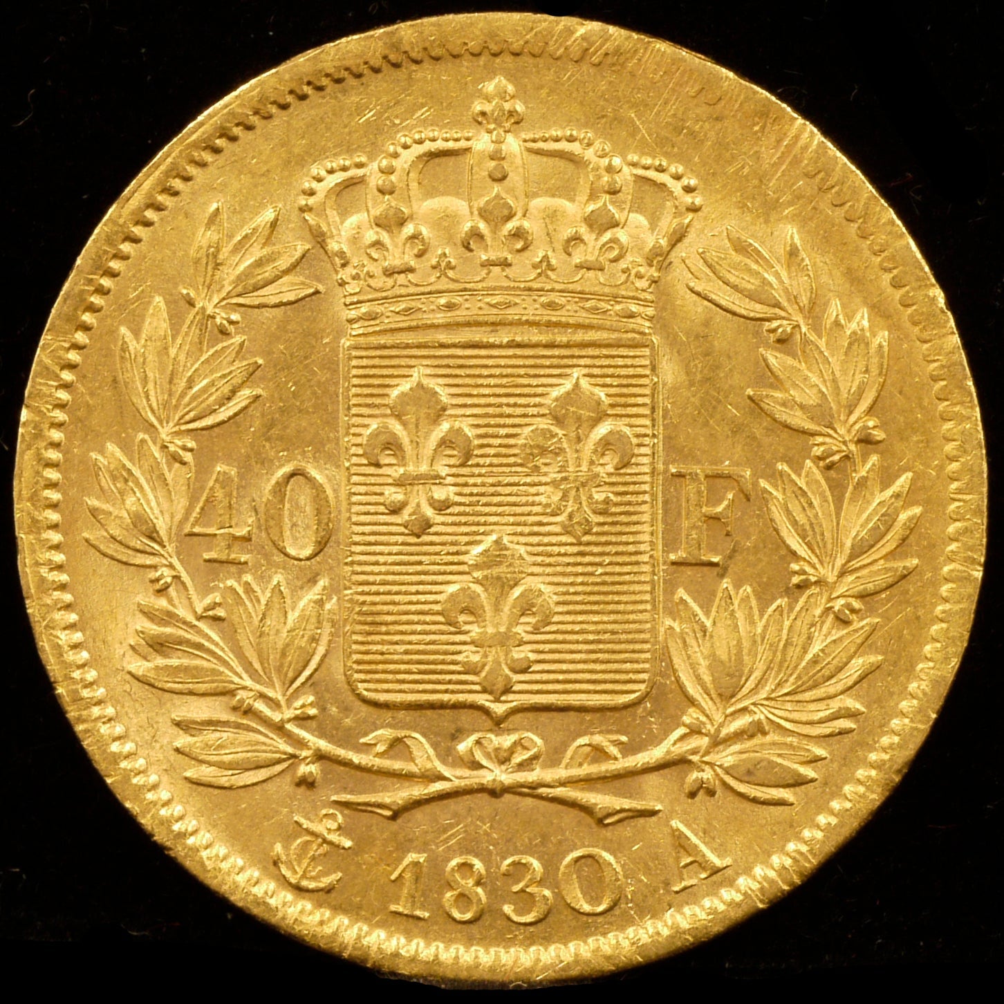 フランス 40フラン金貨 1830年 シャルル10世 - NJ BUYER'S MARKETPLACE
