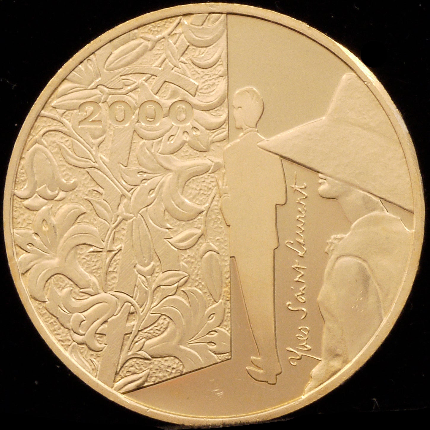 フランス 50フラン金貨 2000年 イヴ・サンローラン - NJ BUYER'S MARKETPLACE