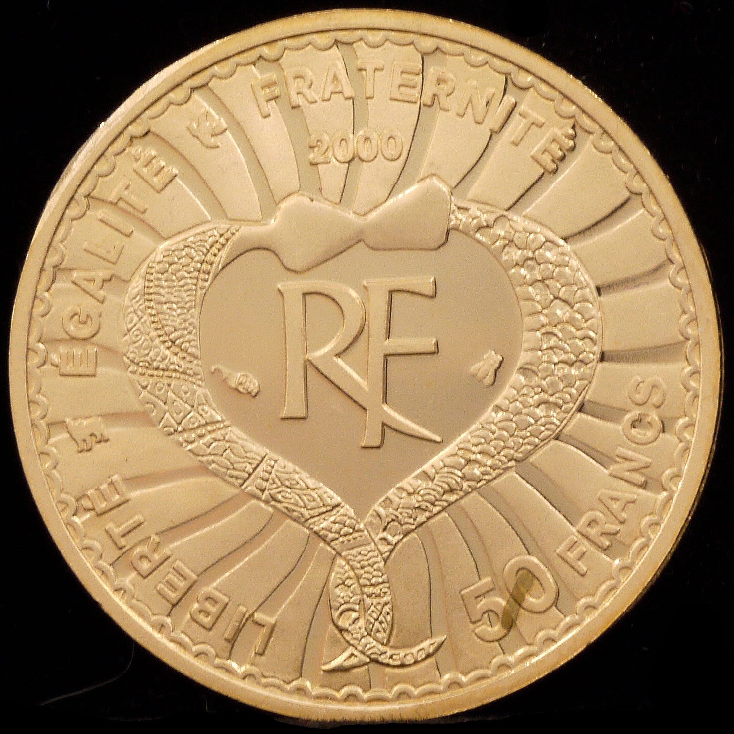 フランス 50フラン金貨 2000年 イヴ・サンローラン - NJ BUYER'S MARKETPLACE
