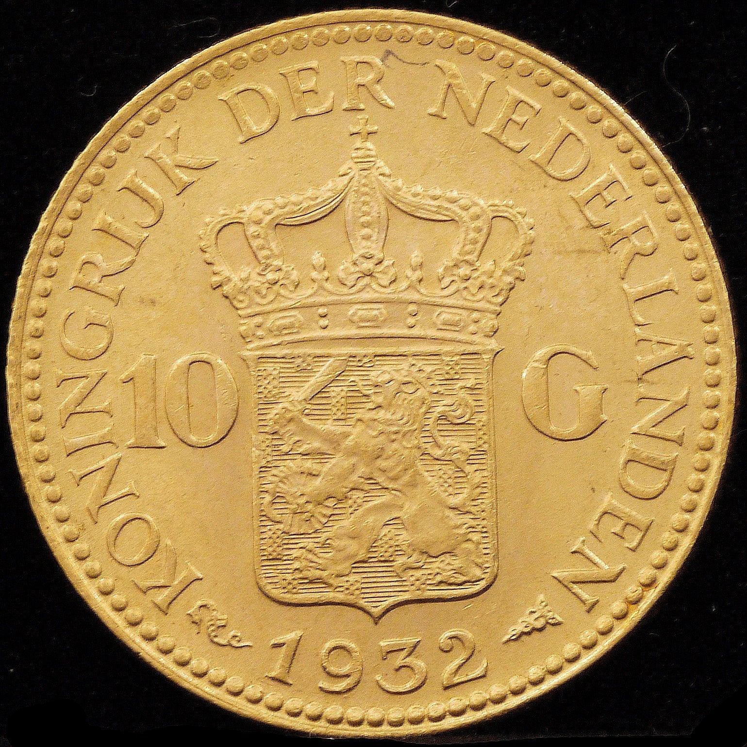 オランダ 10グルデン金貨 1932年 ウィルヘルミナ - NJ BUYER'S MARKETPLACE
