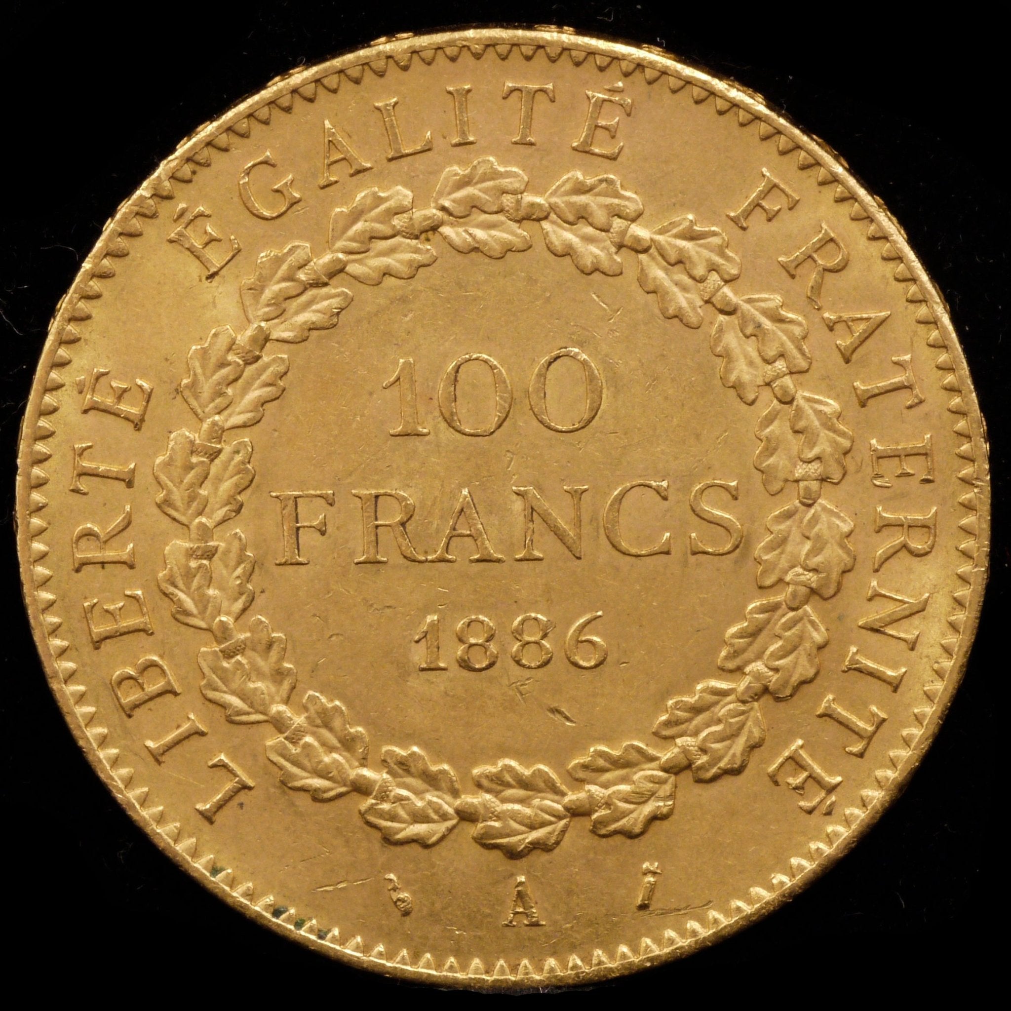 フランス 100フラン金貨 1886年 法の天使 - NJ BUYER'S MARKETPLACE