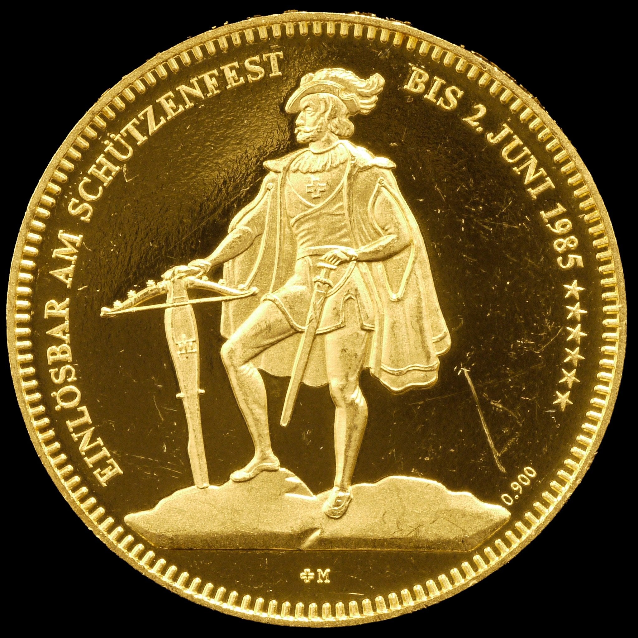 スイス 1000フラン金貨 1985年 スイス射撃祭 - NJ BUYER'S MARKETPLACE