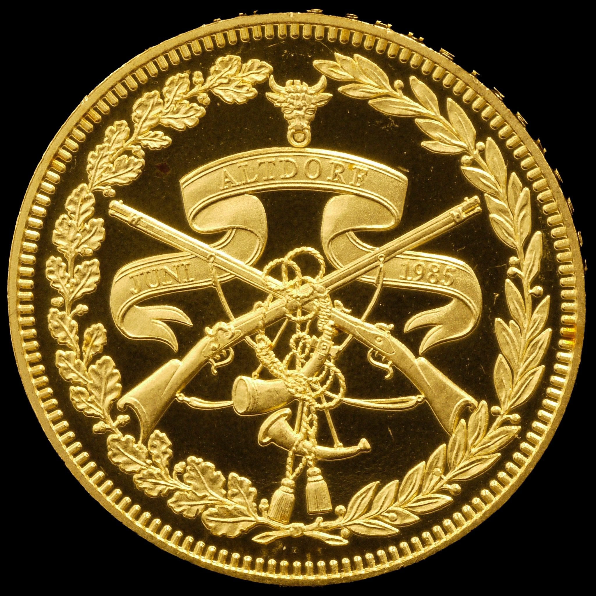 スイス 1000フラン金貨 1985年 スイス射撃祭 - NJ BUYER'S MARKETPLACE