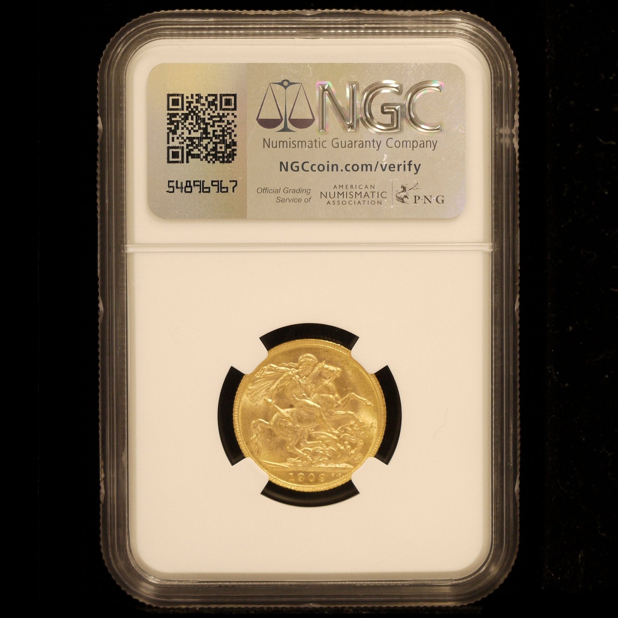 イギリス ソヴリン金貨 1909年 エドワード7世 NGC MS62 - NJ BUYER'S MARKETPLACE