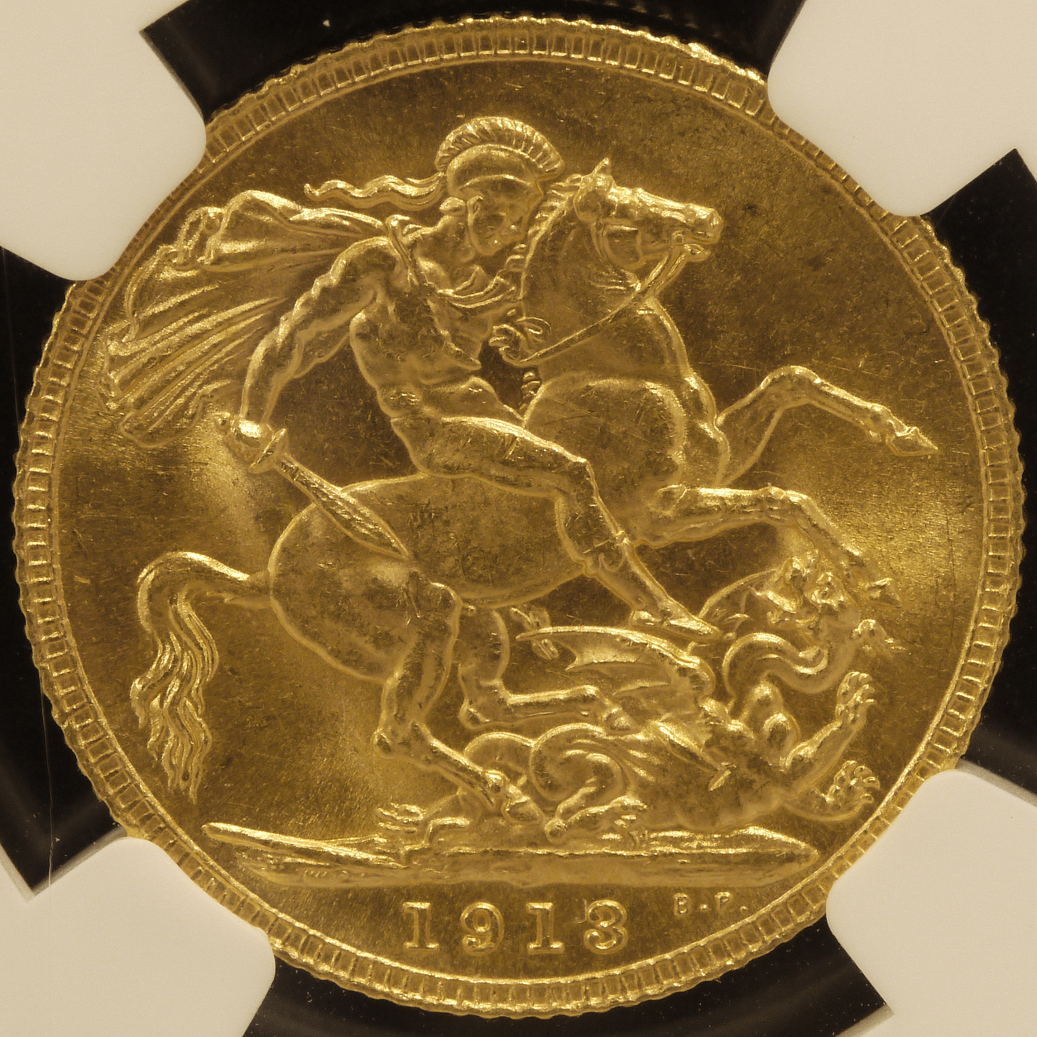 イギリス ソヴリン金貨 1913年 ジョージ5世 NGC MS63 - NJ BUYER'S MARKETPLACE