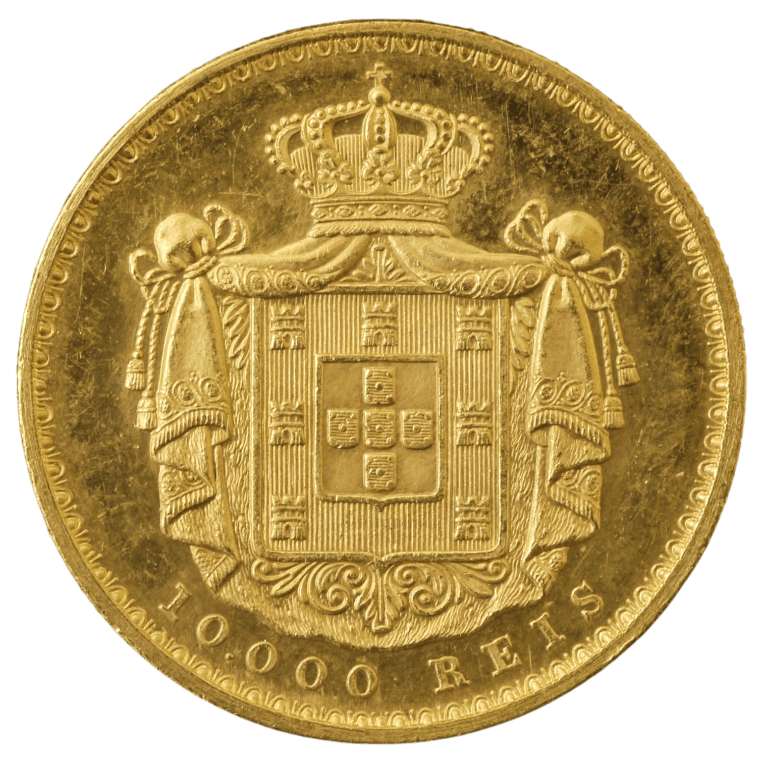 ポルトガル 10000レイス金貨 1880年 リスボン鋳 ルイス1世 - NJ BUYER'S MARKETPLACE
