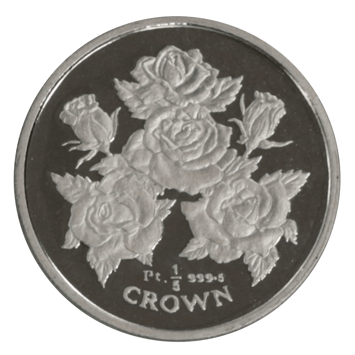 ジブラルタル 1/5クラウンプラチナ貨 1996年 ポブジョイ鋳 薔薇 - NJ BUYER'S MARKETPLACE