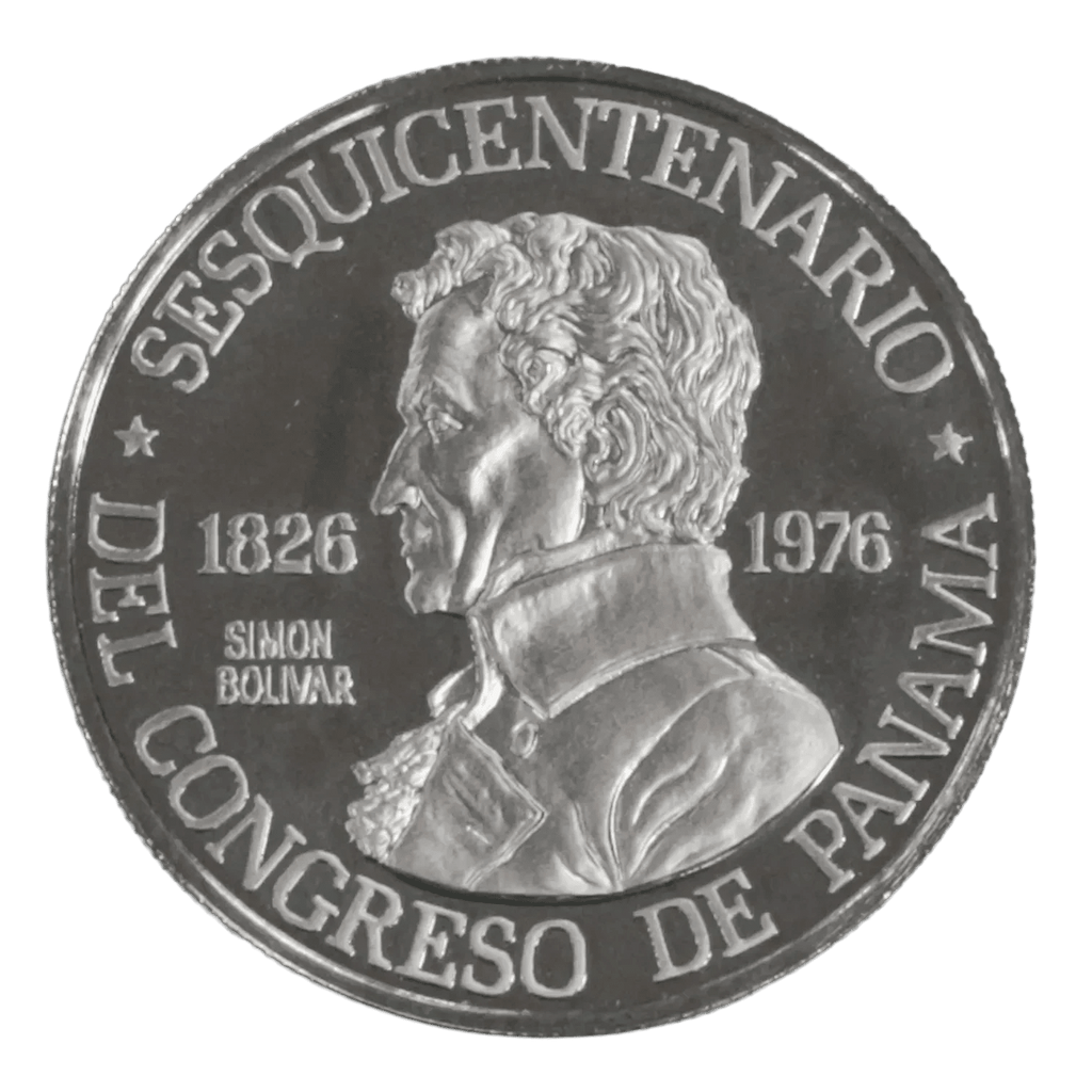 20バルボア銀貨 1971年 パナマ シモン・ボリバル 150周年記念 パナマ 150バルボアプラチナ貨 1976年 シモン・ボリバル｜NJ BUYER'S