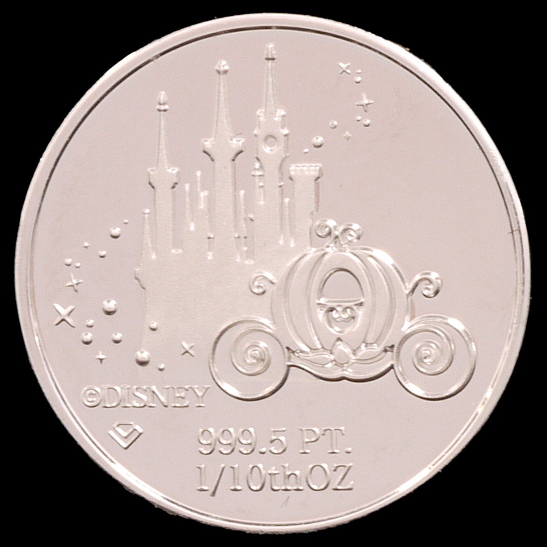 Disney 1/10oz Platinum Medal Cinderella