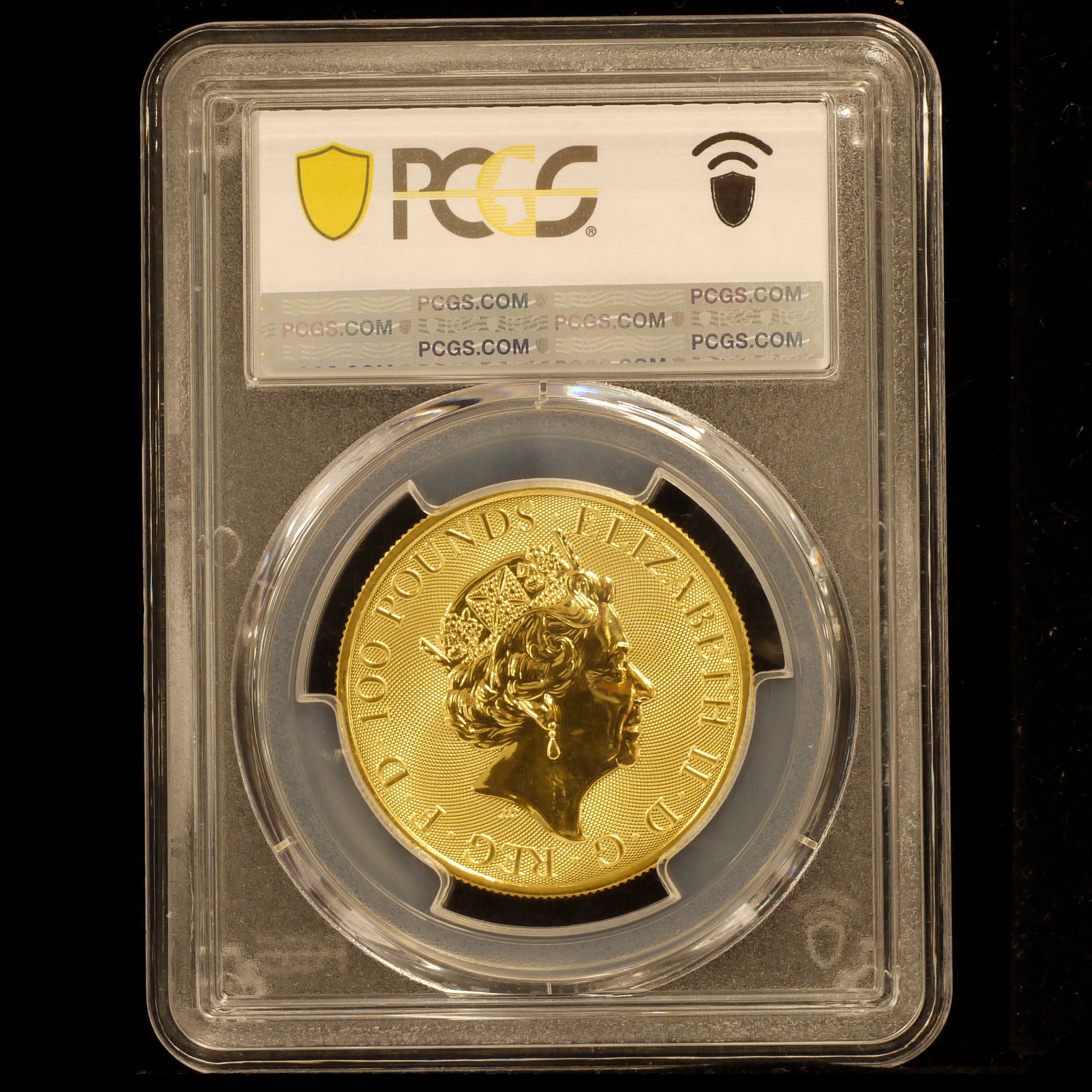 イギリス 100ポンド金貨 2019年 ファルコン PCGS MS70 最高鑑定