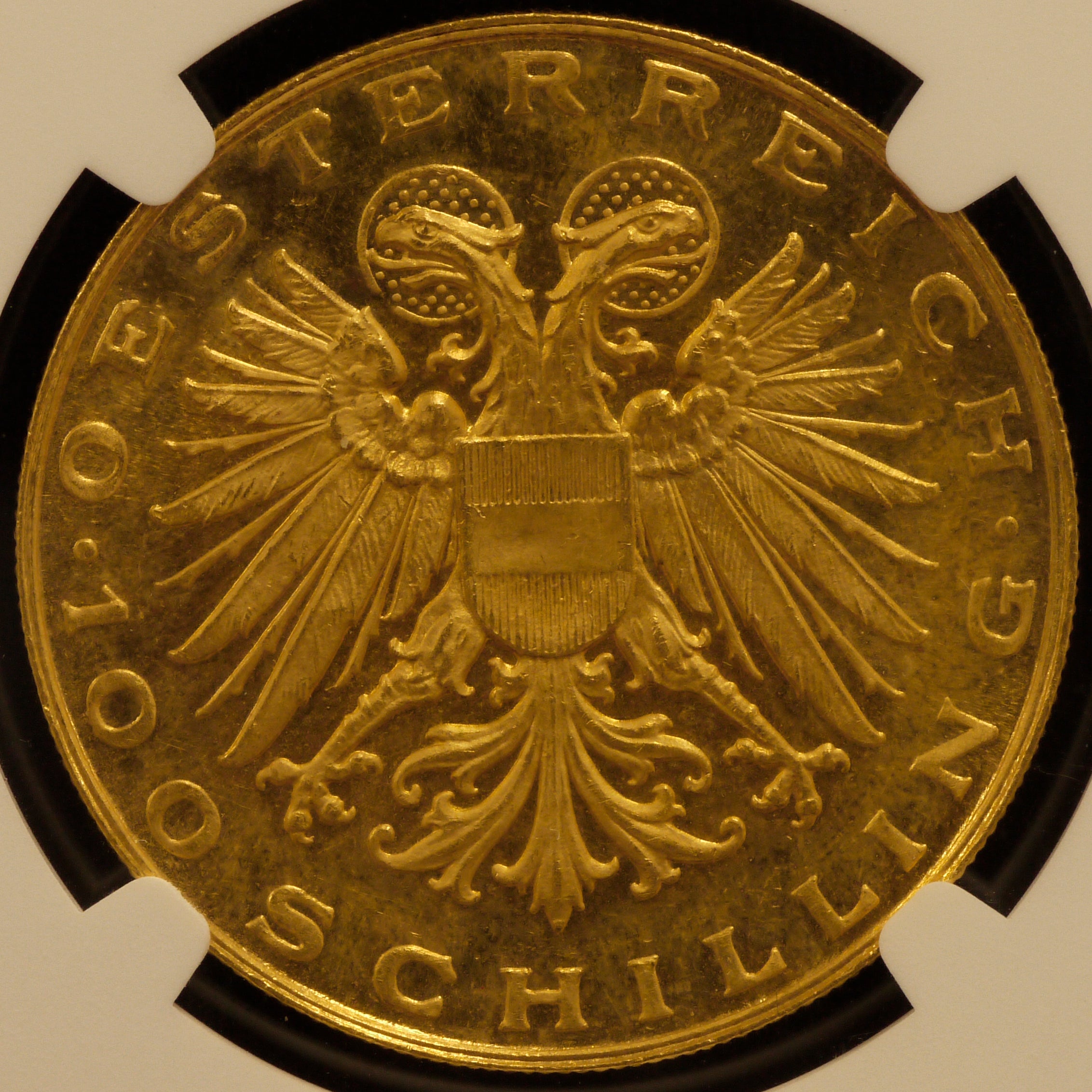 オーストリア 100シリング金貨 1936年 聖母子 NGC PL61