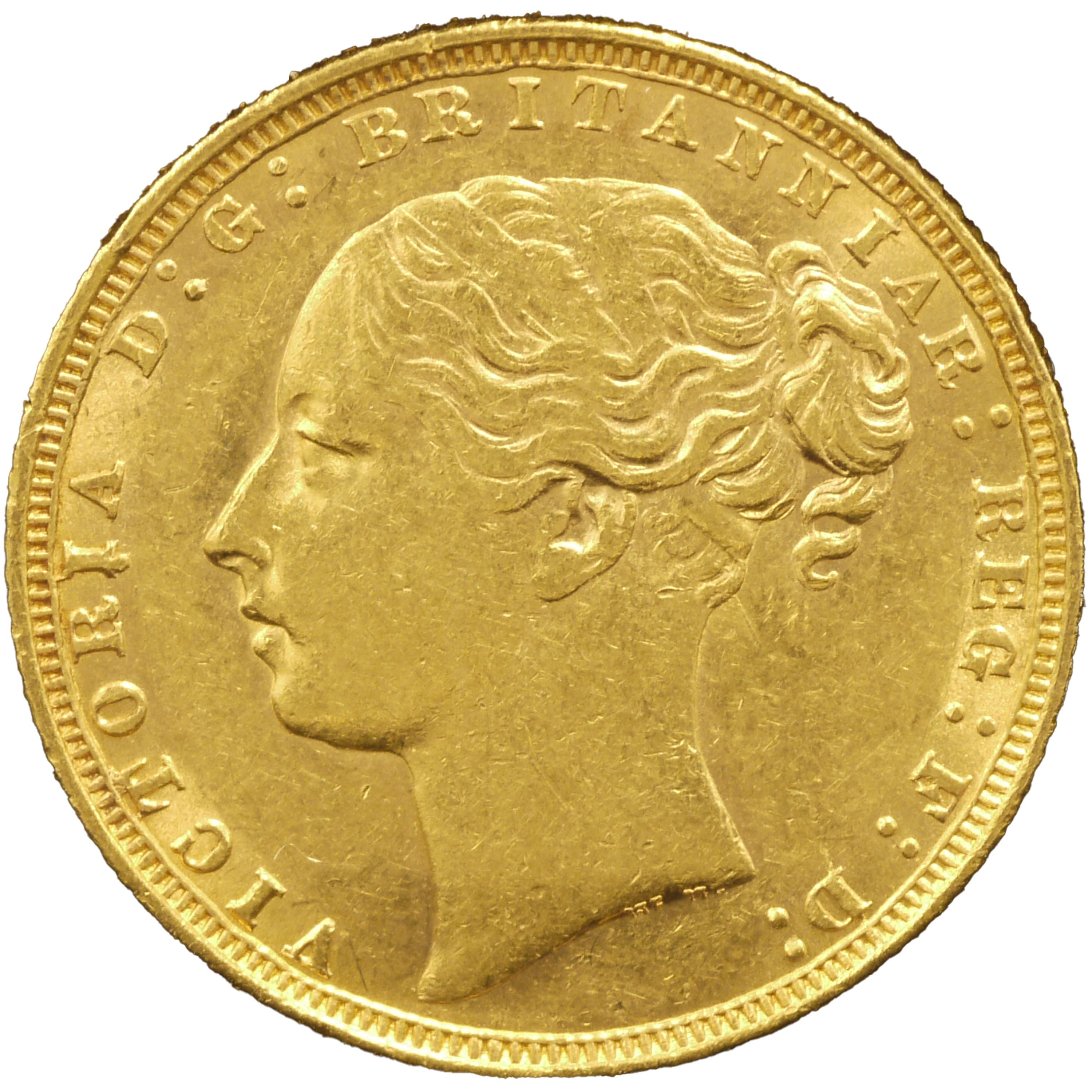 イギリス ソヴリン金貨 1871年 ヴィクトリア女王 ヤングヘッド