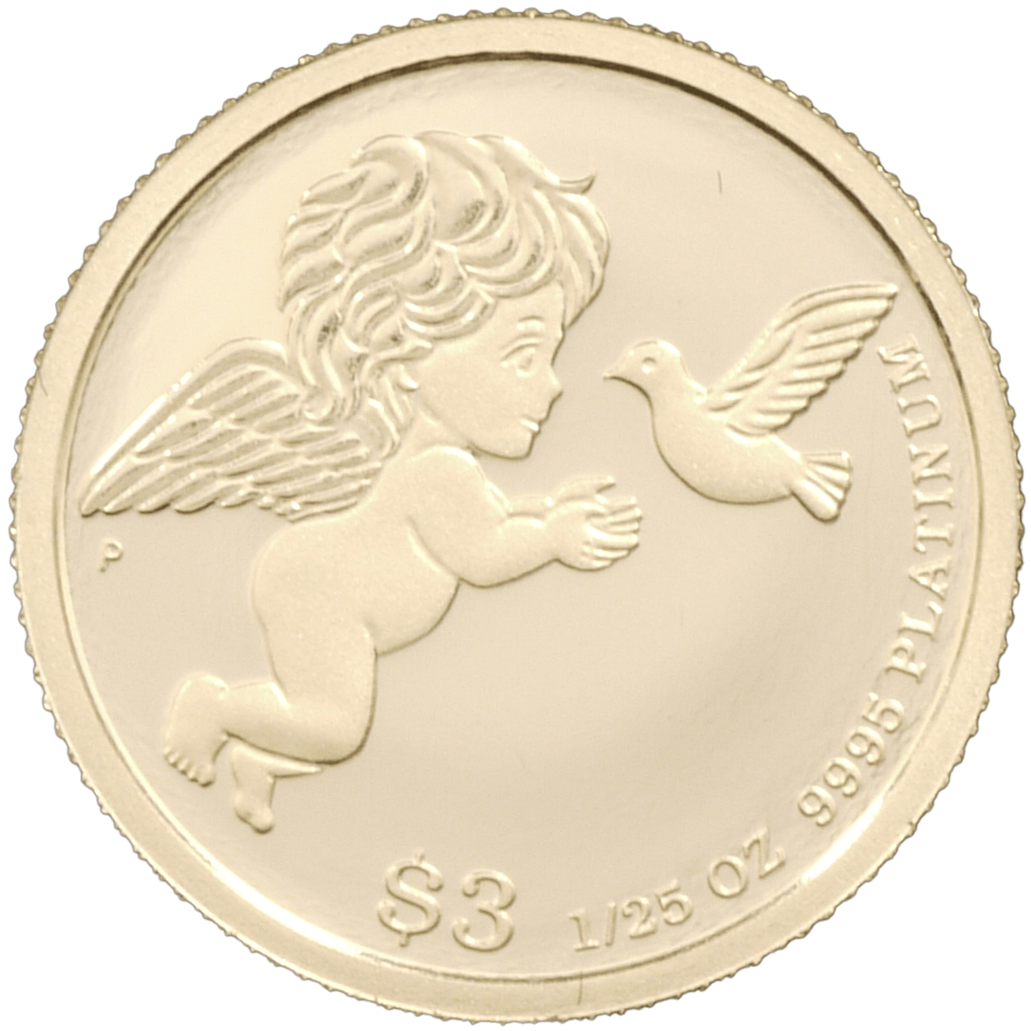 ツバル エンジェル 1/25オンス プラチナ貨 2024年 エリザベス2世 - NJ BUYER'S MARKETPLACE
