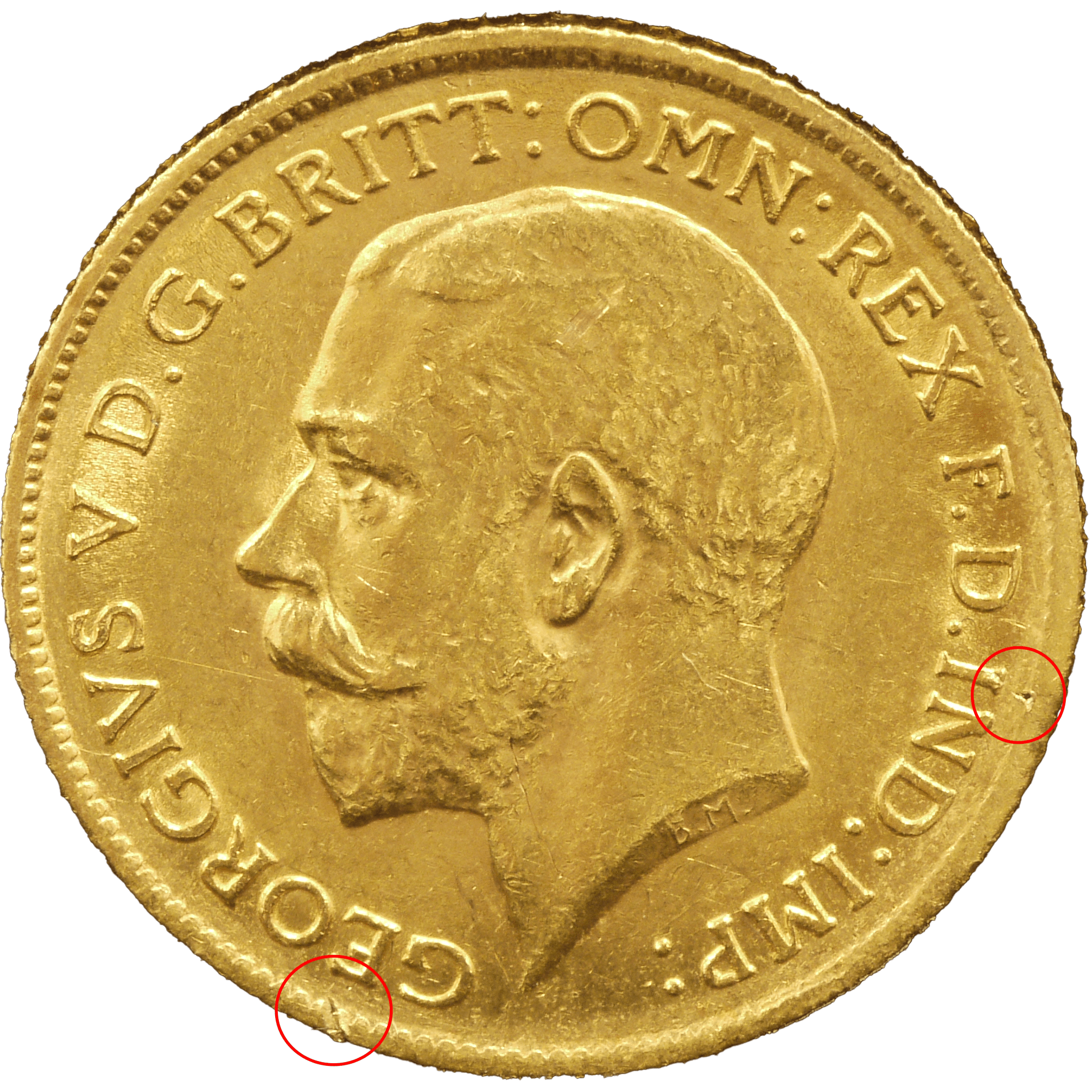 イギリス 1/2ソヴリン金貨 1912年 ジョージ5世 - NJ BUYER'S MARKETPLACE