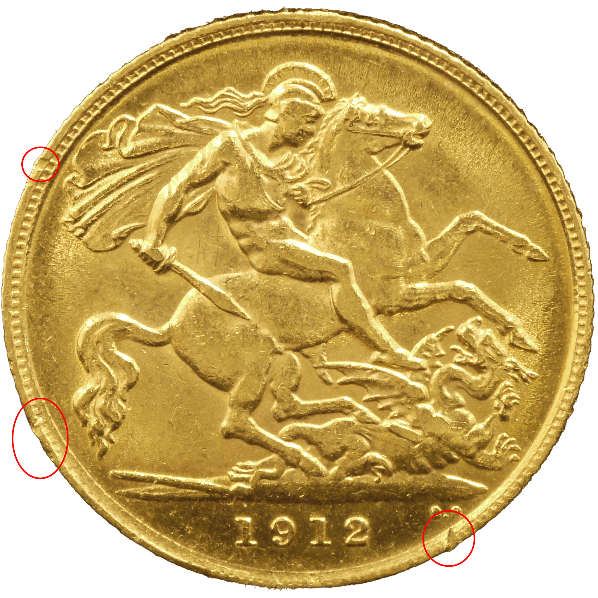イギリス 1/2ソヴリン金貨 1912年 ジョージ5世 - NJ BUYER'S MARKETPLACE