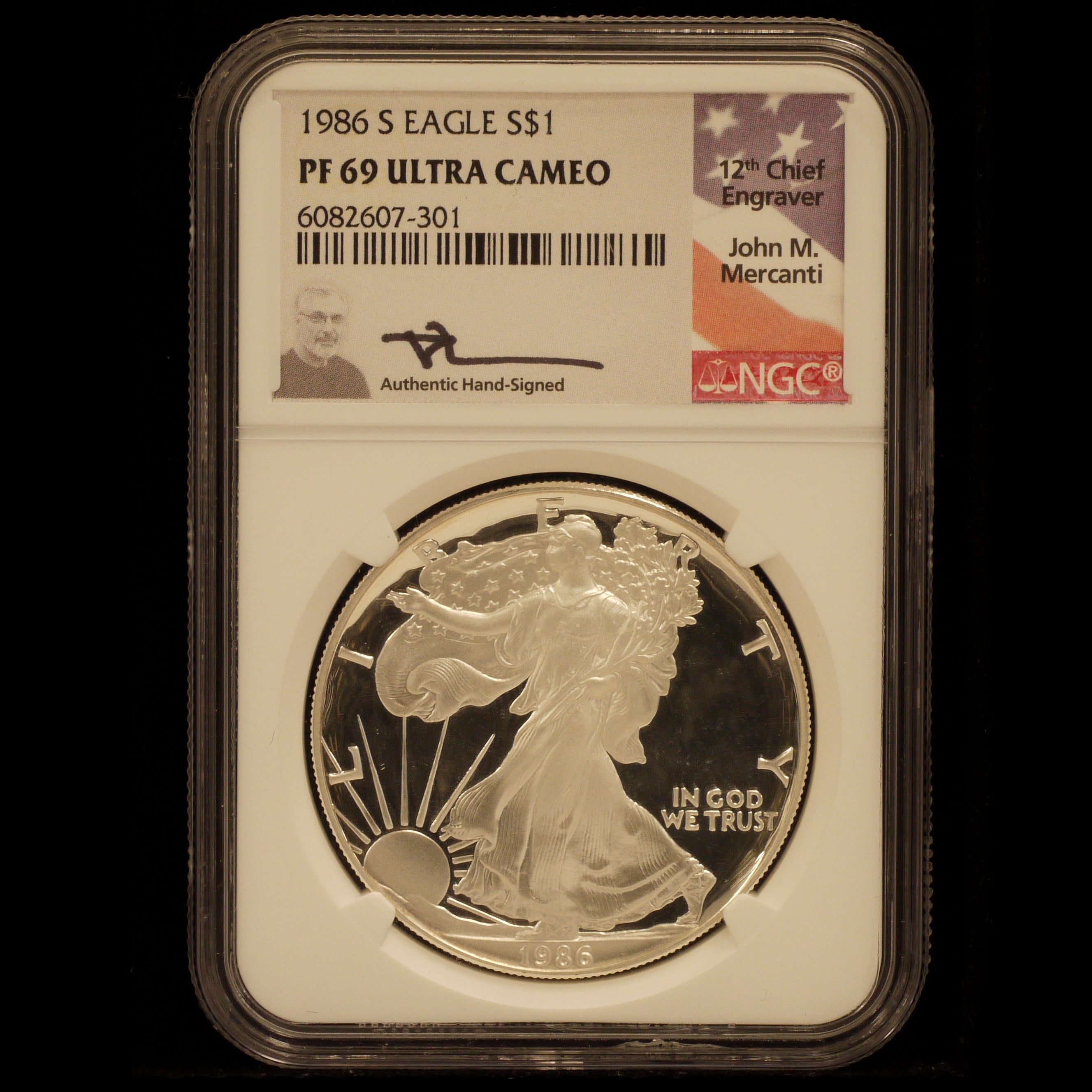 アメリカ 1ドル銀貨 1986年 イーグル NGC PF69 ULTRA CAMEO