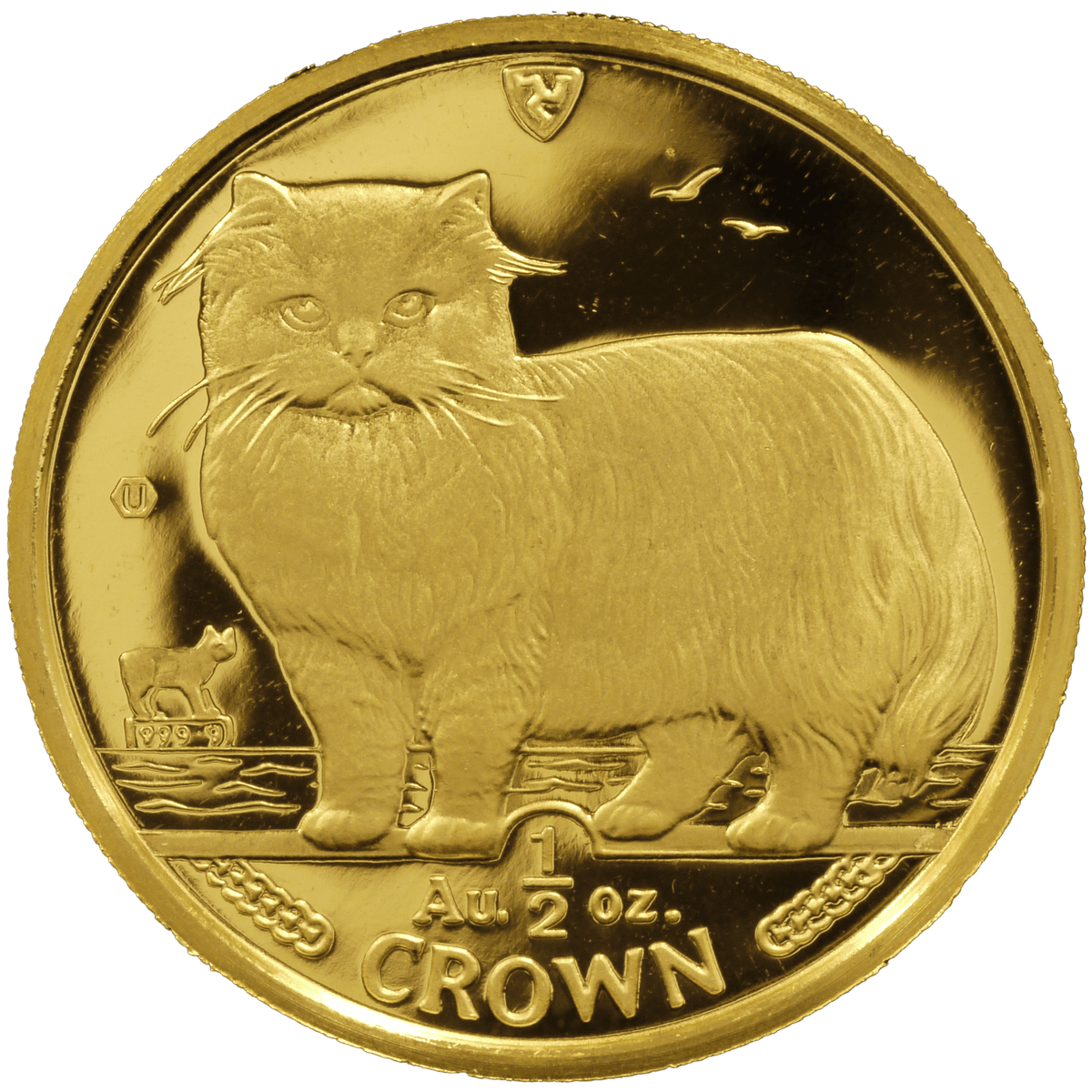 マン島 1/2ozクラウン金貨 1989年 ペルシアン・キャット｜NJ BUYER'S