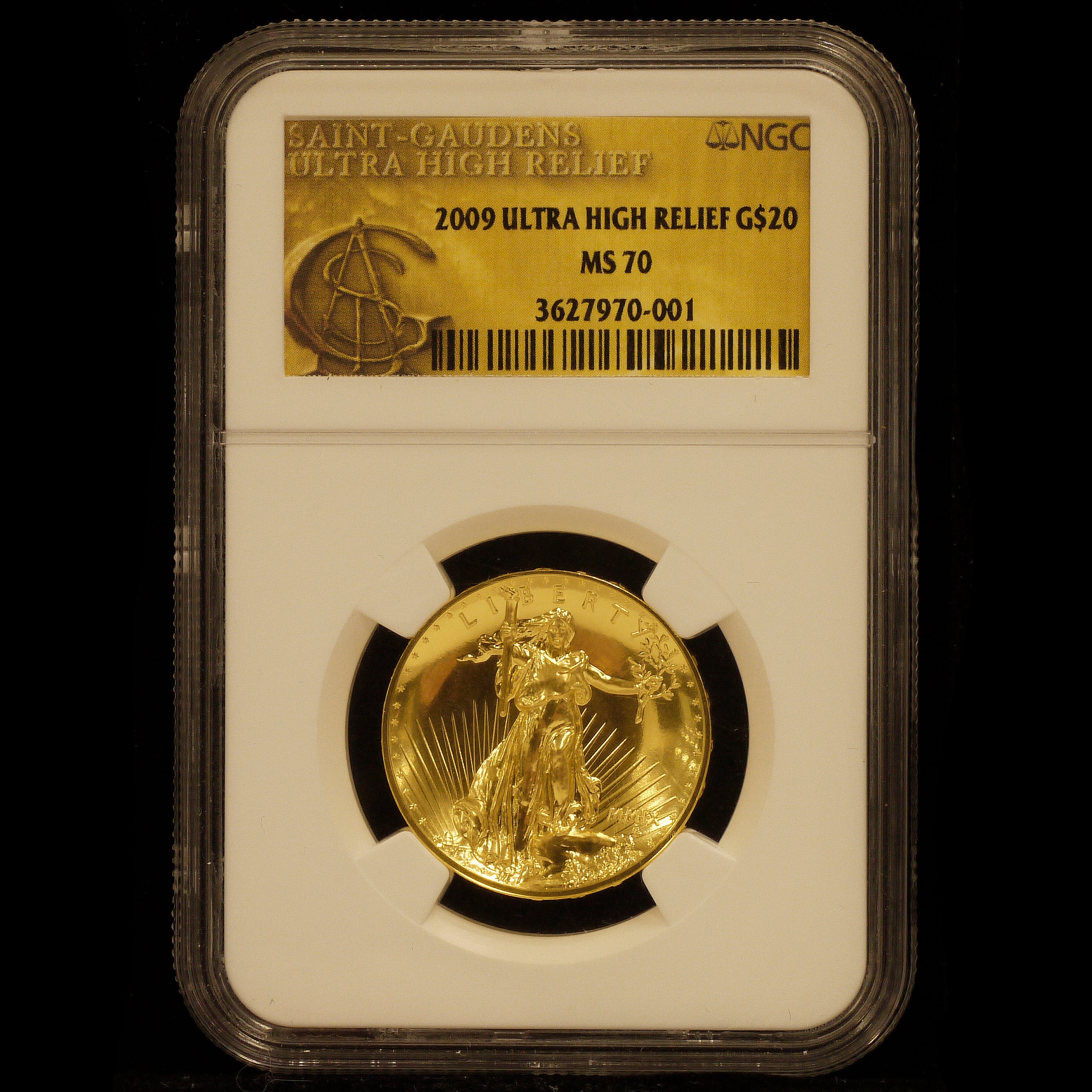 アメリカ 20ドル金貨 2009年 ウルトラハイレリーフ NGC MS70