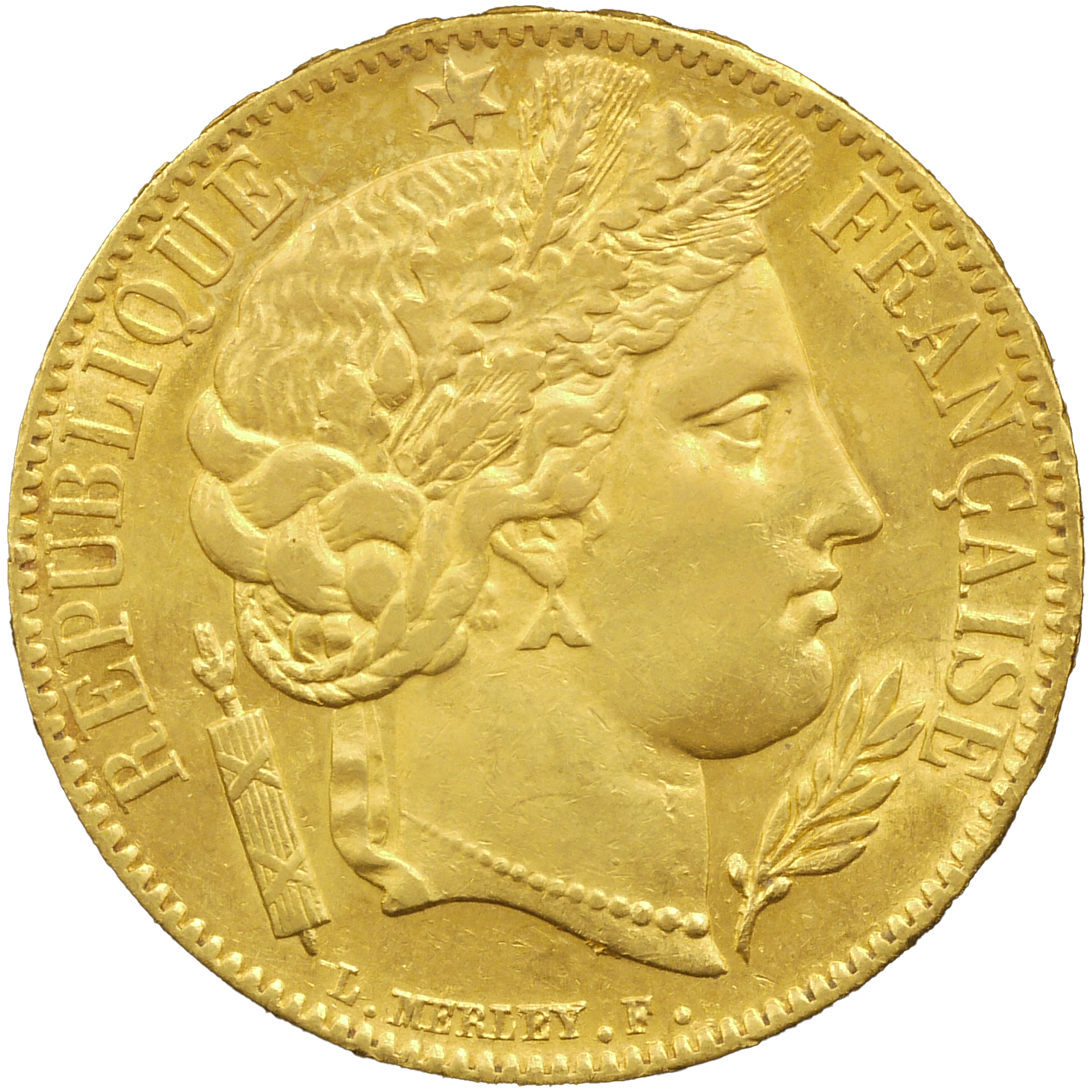 フラン金貨（フランス） 20フラン金貨（女神の横顔と雄鶏