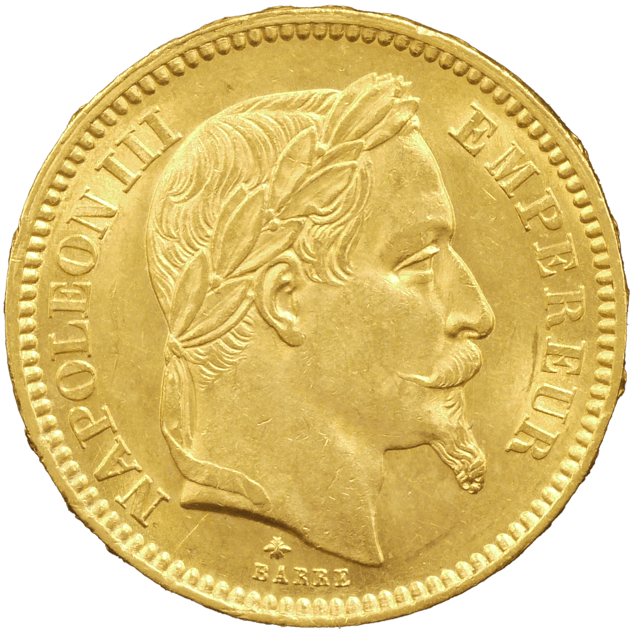 フランス 20フラン金貨 1861年 ナポレオン3世 有冠｜NJ BUYER'S