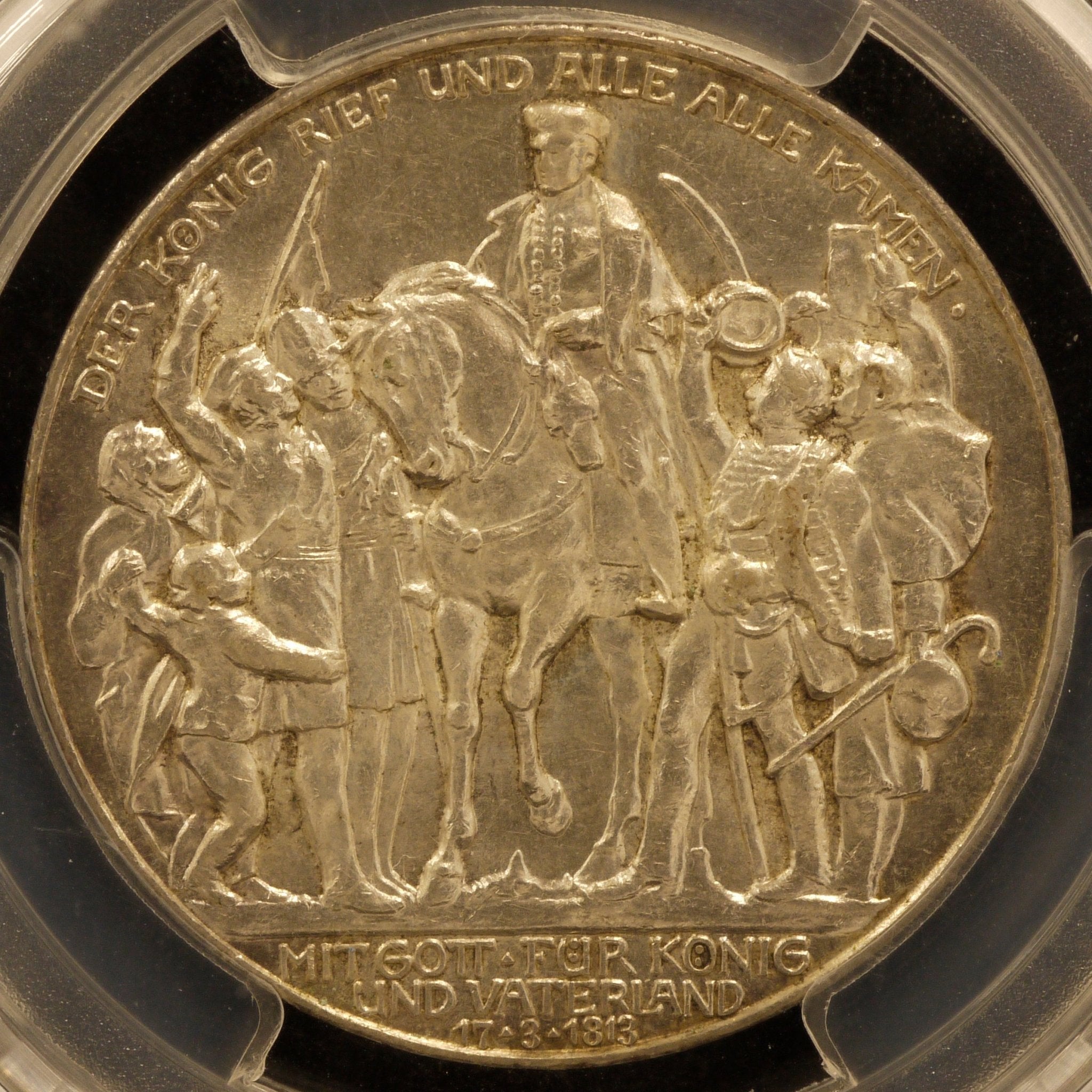 ドイツ 3マルク銀貨 1913年 ナポレオン戦争100周年 PCGS AU55 - NJ BUYER'S MARKETPLACE