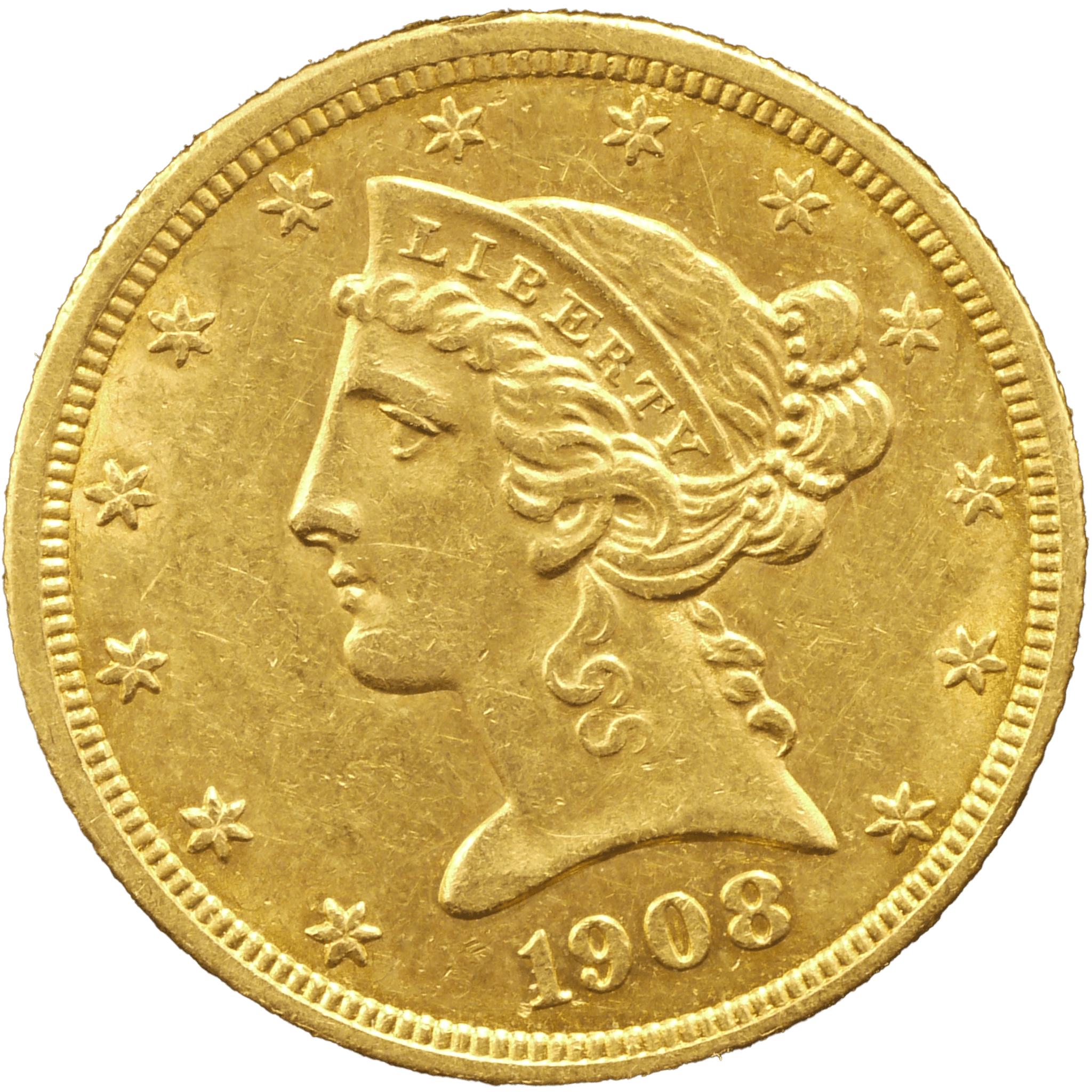 アメリカ 5ドル金貨 1908年 リバティ女神 - NJ BUYER'S MARKETPLACE