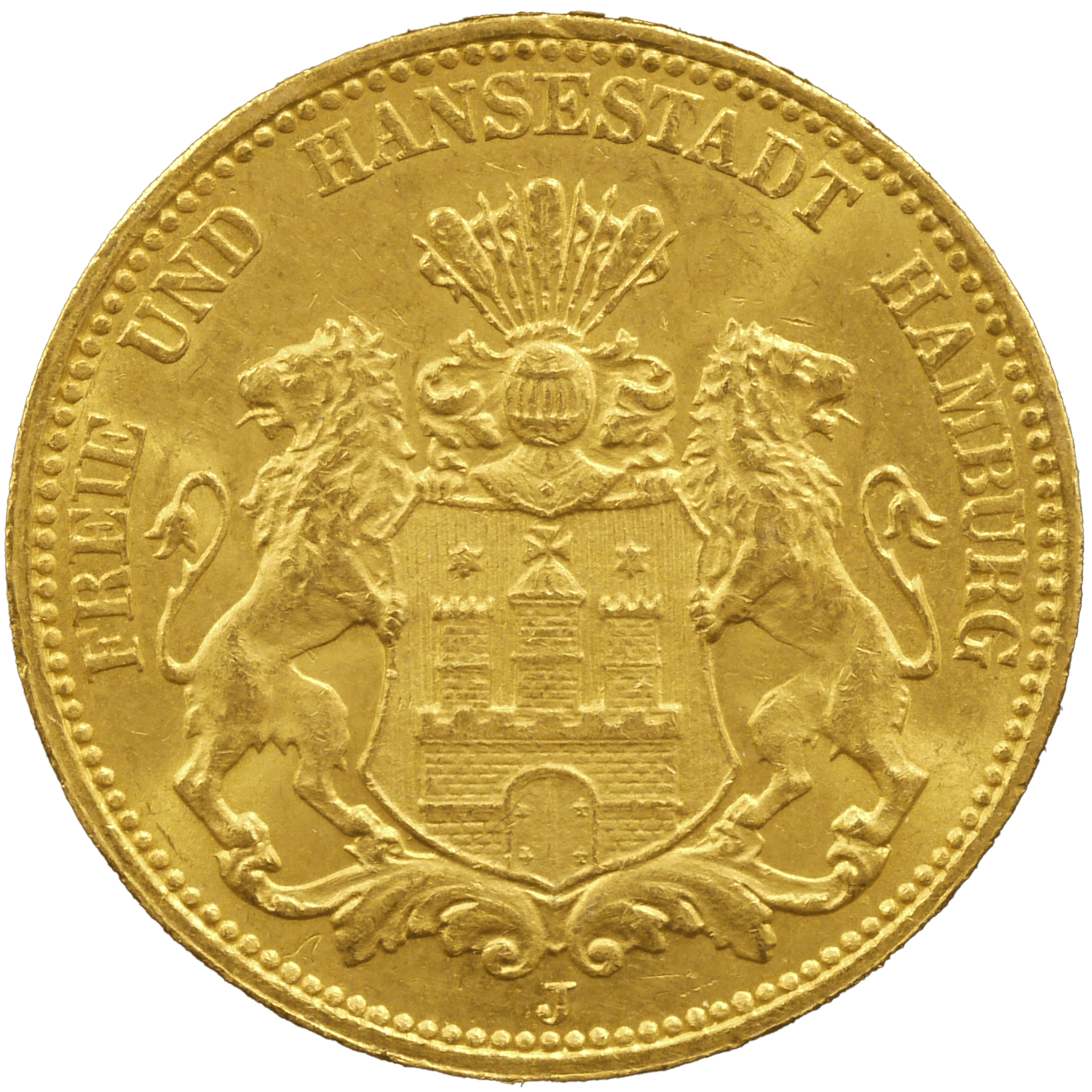 ドイツ 20マルク金貨 1876年 獅子紋章 フランクフルト鋳 - NJ BUYER'S MARKETPLACE
