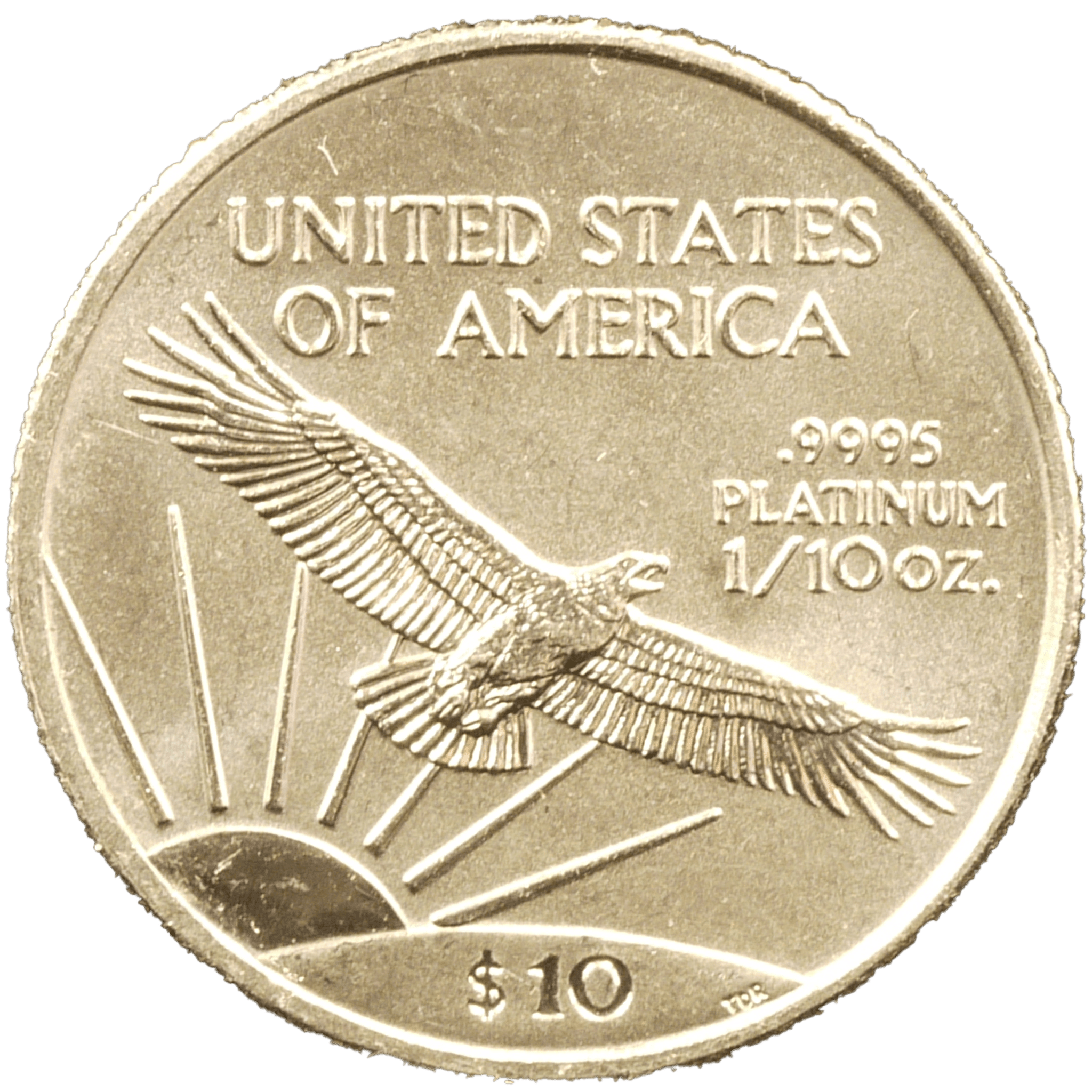 アメリカ 10ドルプラチナ貨 1999年 リバティ女神 - NJ BUYER'S MARKETPLACE