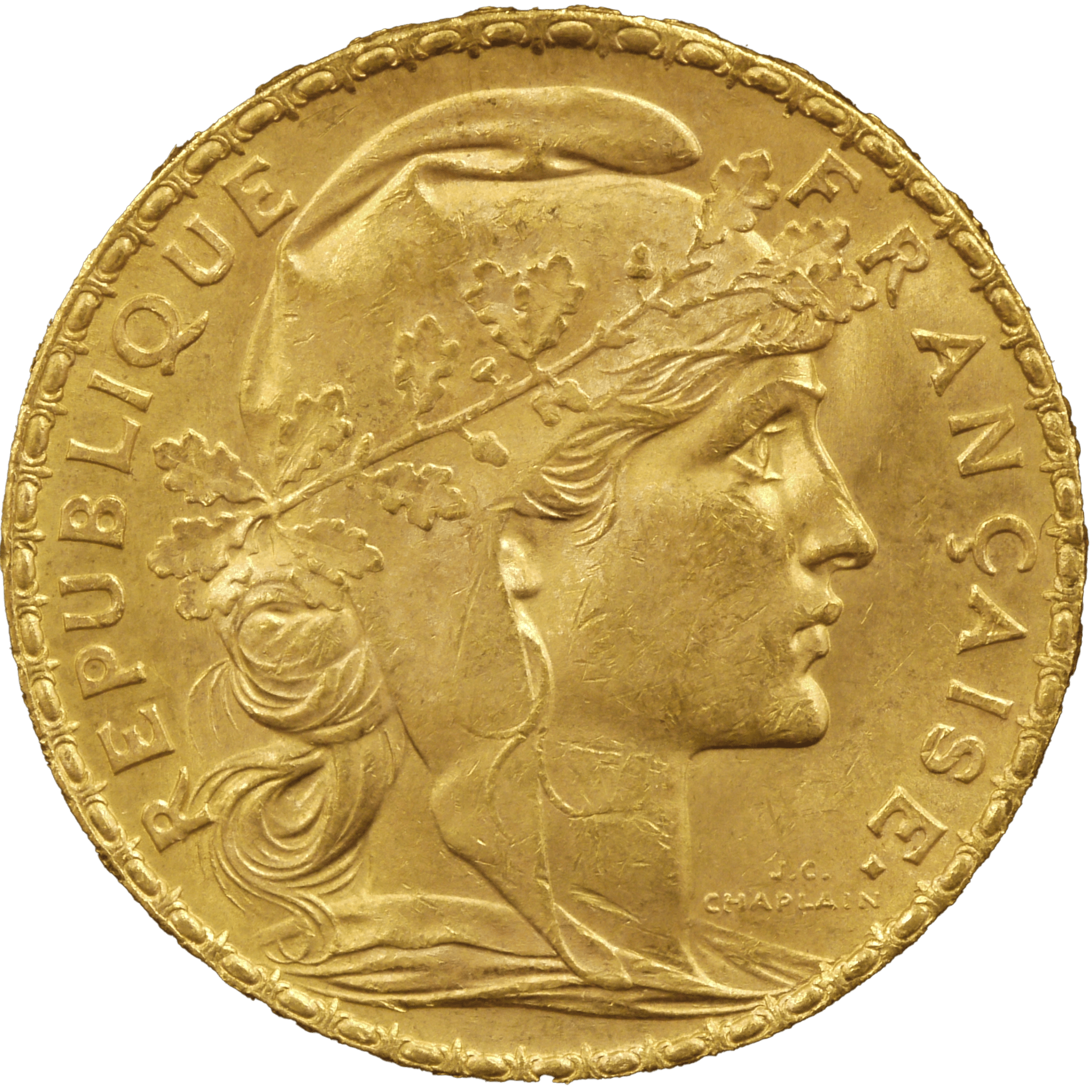 1929年 フランス第三共和政 マリアンヌ20フラン銀貨 PCGS認証 1929年 フランス第三共和政 マリアンヌ20フラン銀貨 PCGS認証