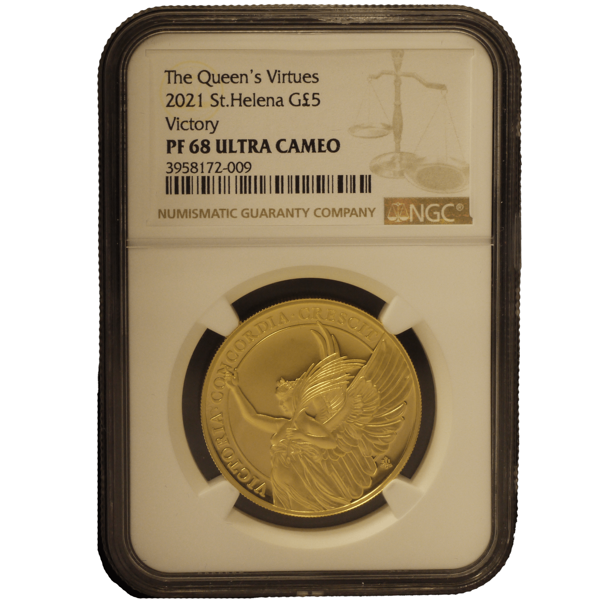 セントヘレナ島 5ポンド金貨 2021年 NGC PF68UC 有翼の女神 - NJ BUYER'S MARKETPLACE