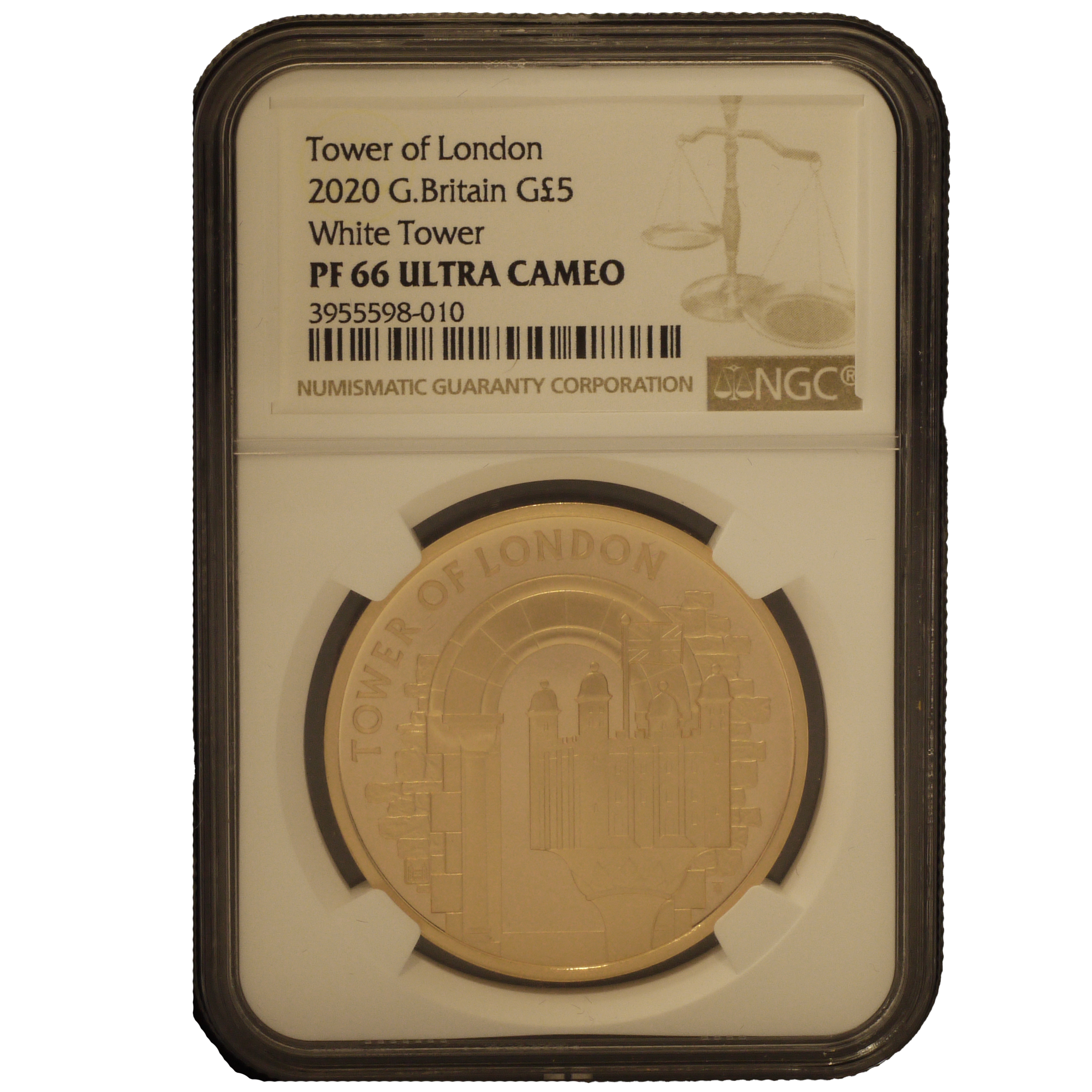 イギリス 5ポンド金貨 2020年 NGC PF66UC ロンドン塔ホワイトタワー