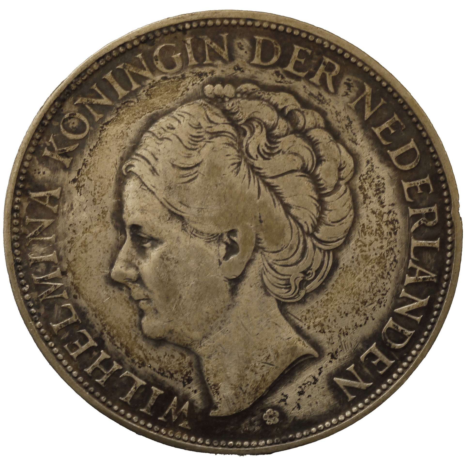 オランダ 2.5グルデン銀貨 1937年 ウィルヘルミナ女王 ユトレヒト鋳