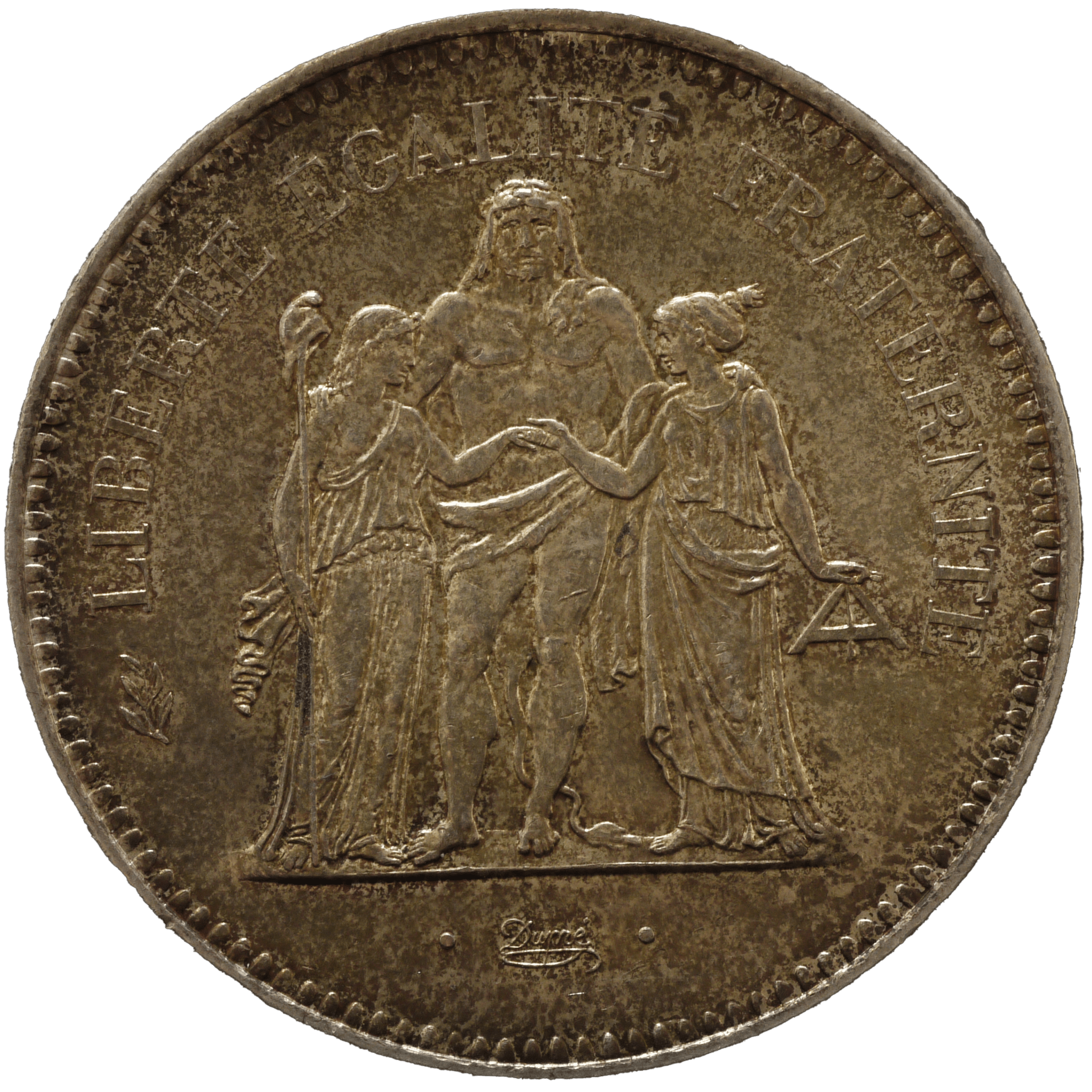 フランス 50フラン銀貨 1975年 第五共和政 英雄ヘラクレス パリ鋳 - NJ BUYER'S MARKETPLACE