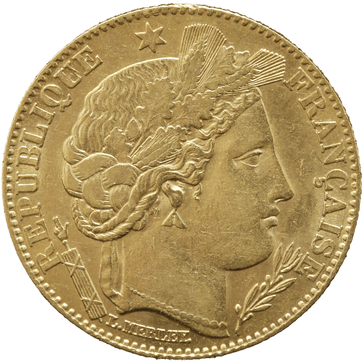 【金貨】フランス10フラン　女神の金貨 フランス 10フラン金貨 1899年 セレス女神 パリ鋳｜NJ BUYER'S MARKETPLACE