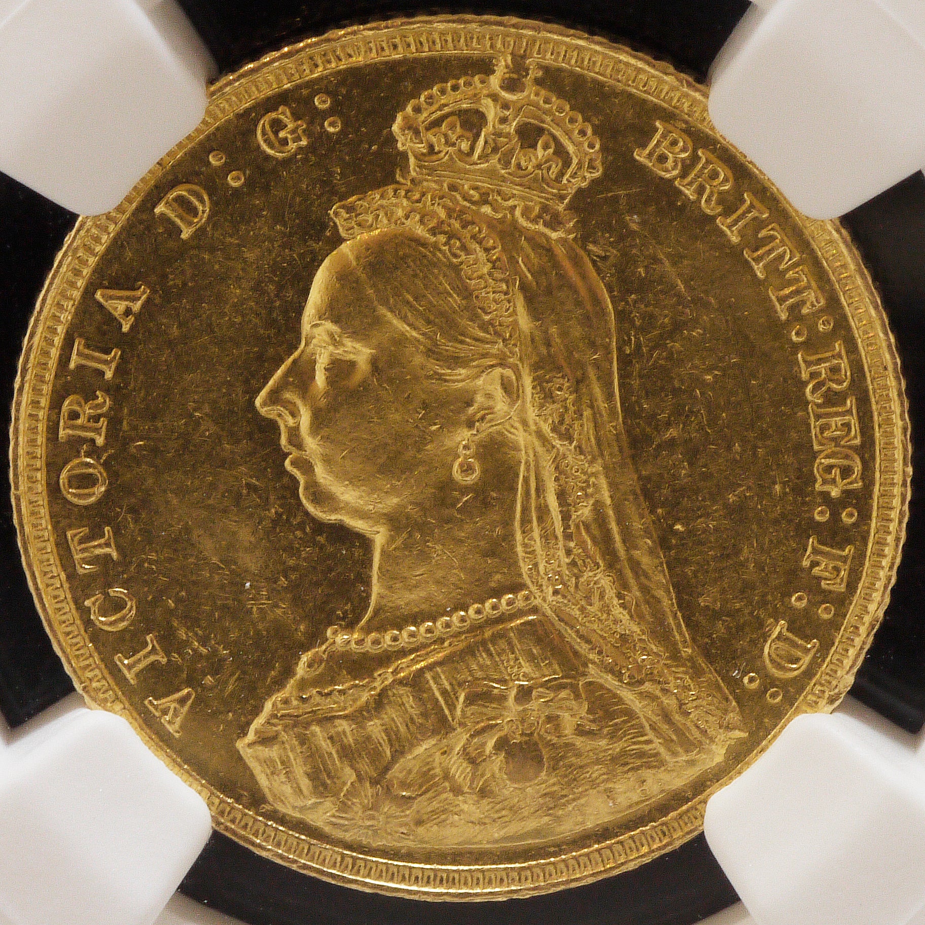 イギリス ソヴリン金貨 1887年 ヴィクトリア ロンドン鋳 NGC MS61
