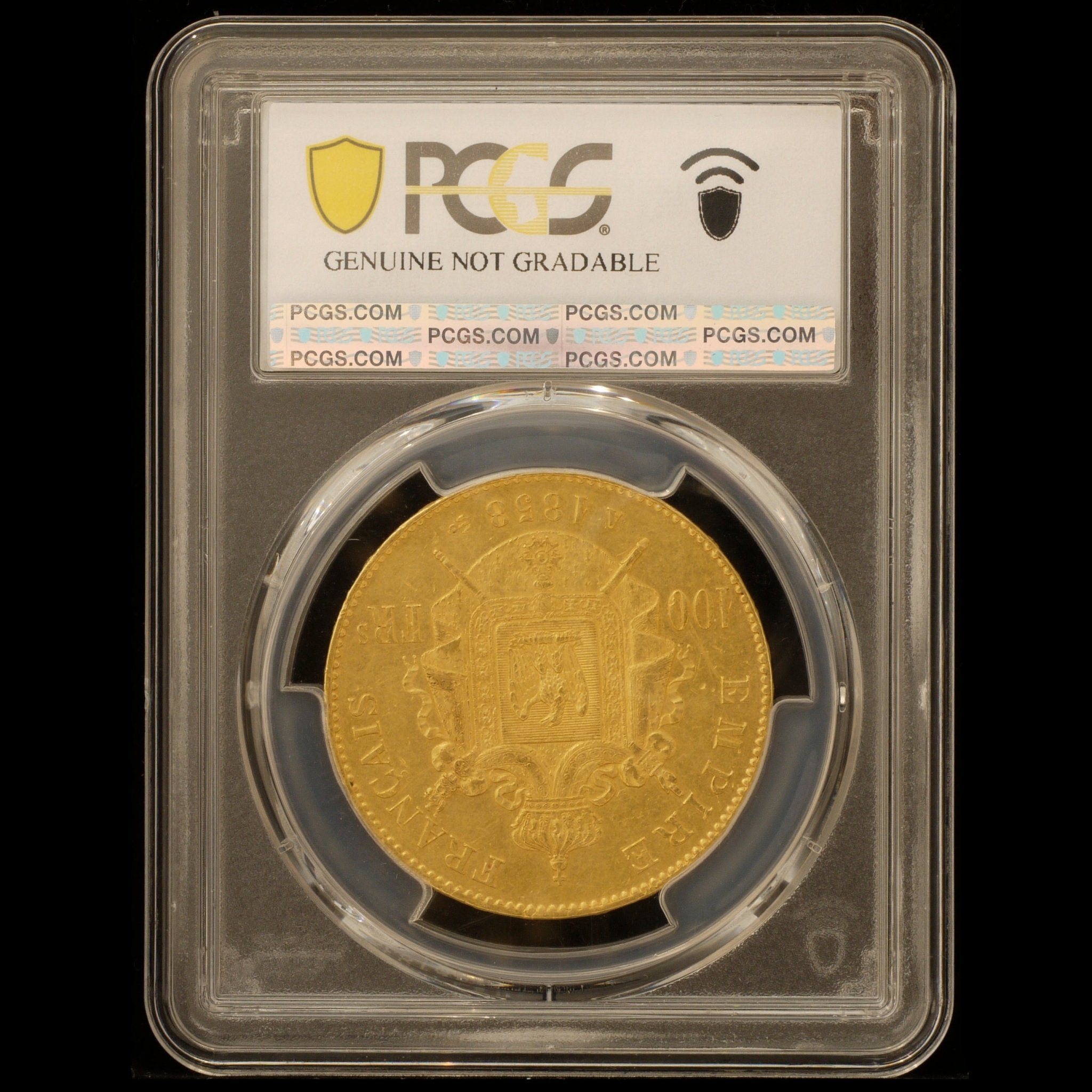 フランス 100フラン金貨 1858年 ナポレオン3世 パリ鋳 PCGS AU Details - NJ BUYER'S MARKETPLACE