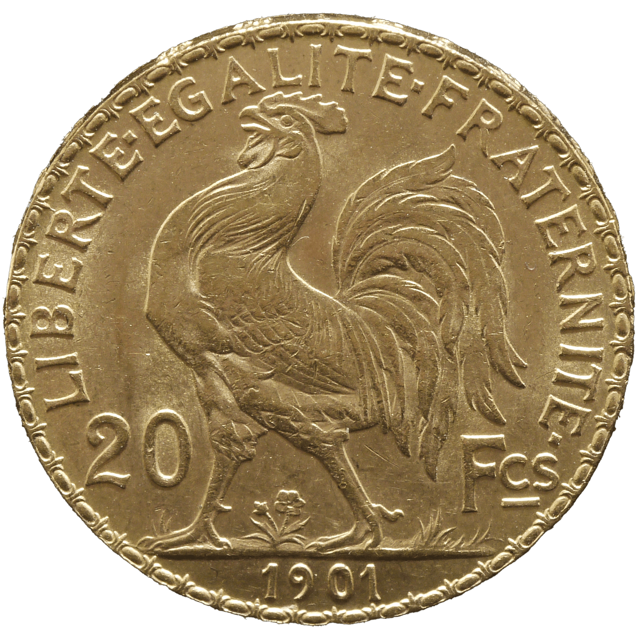 フランス 20フラン金貨 1901年 ルースター パリ鋳 - NJ BUYER'S MARKETPLACE