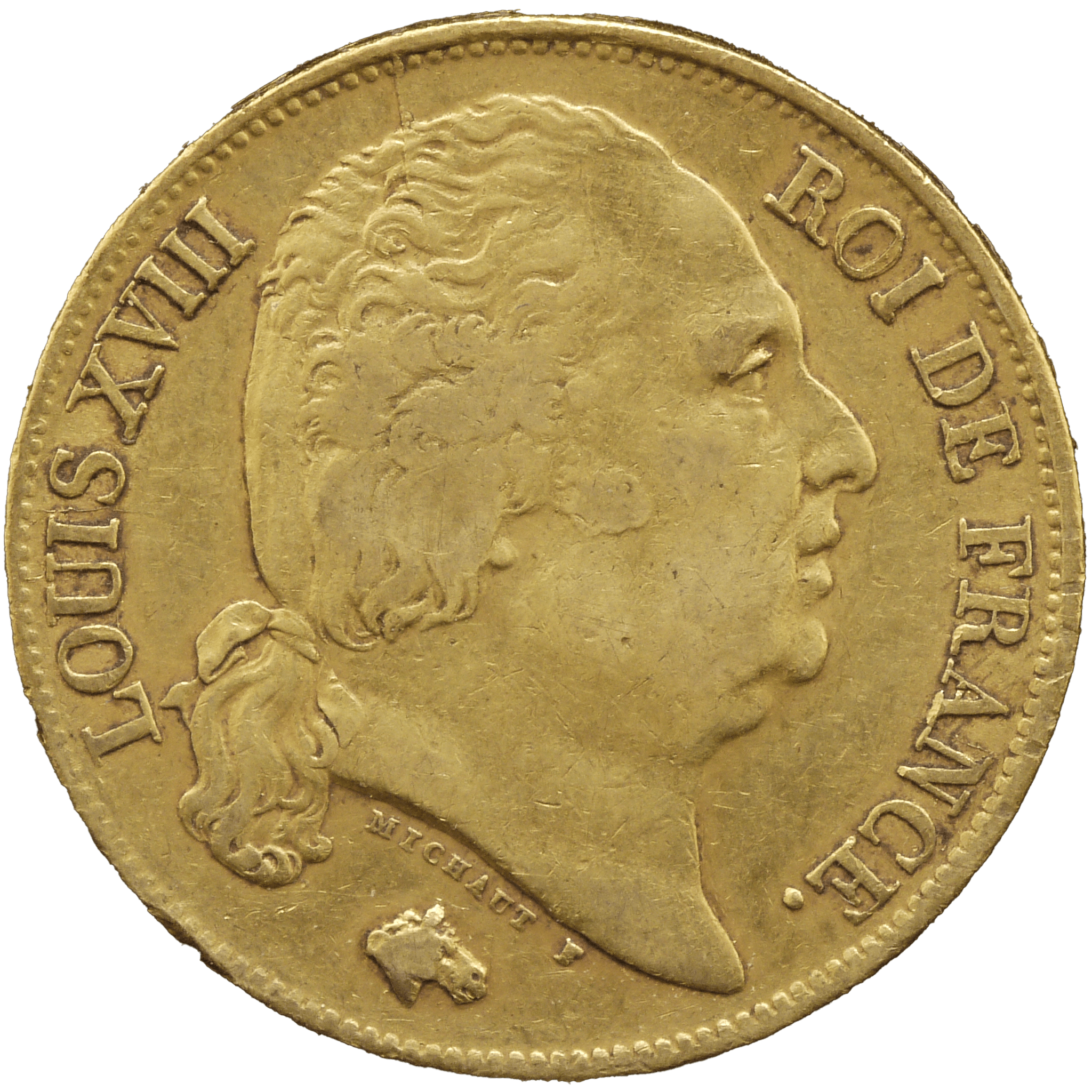 フランス 20フラン金貨 1818年 ルイ18世 リール鋳 - NJ BUYER'S MARKETPLACE