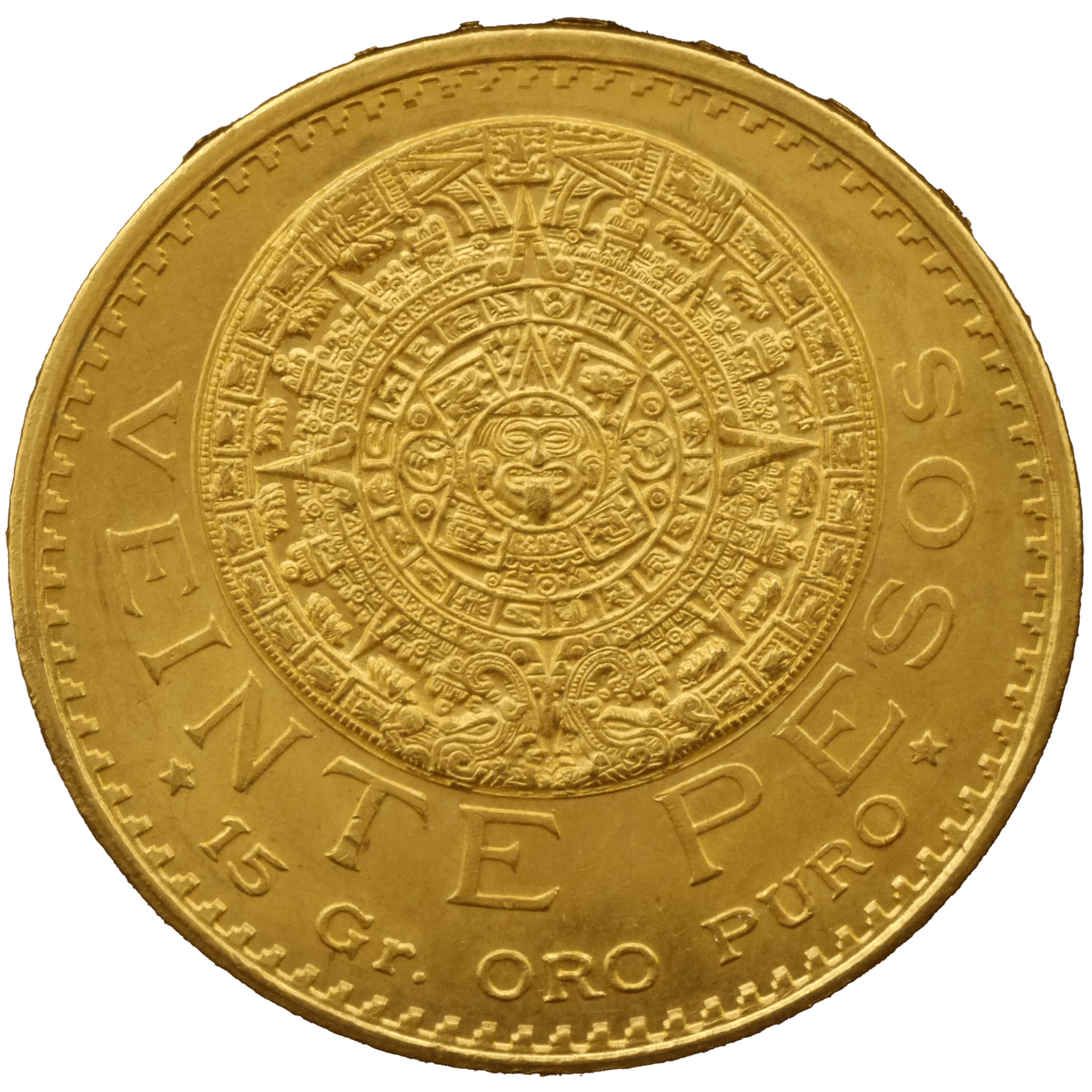 メキシコ 20ペソ金貨 1917年 アステカカレンダー - NJ BUYER'S MARKETPLACE