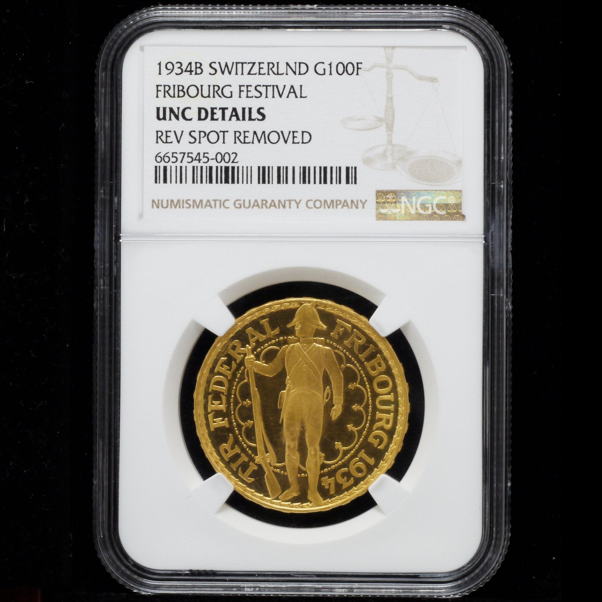 スイス 100フラン金貨 1934年 現代射撃祭 ベルン鋳 - NJ BUYER'S MARKETPLACE