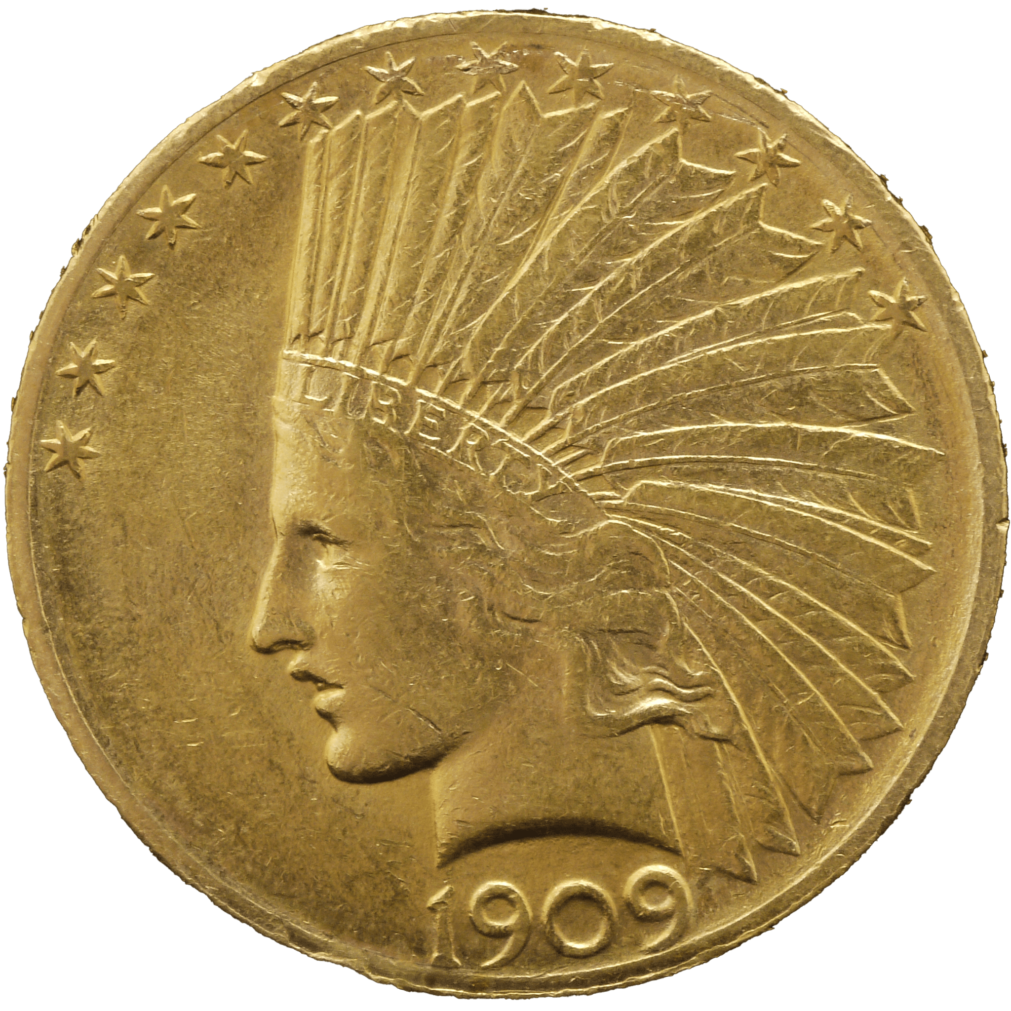 アメリカ 10ドル金貨 1909年 インディアン サンフランシスコ鋳 - NJ BUYER'S MARKETPLACE