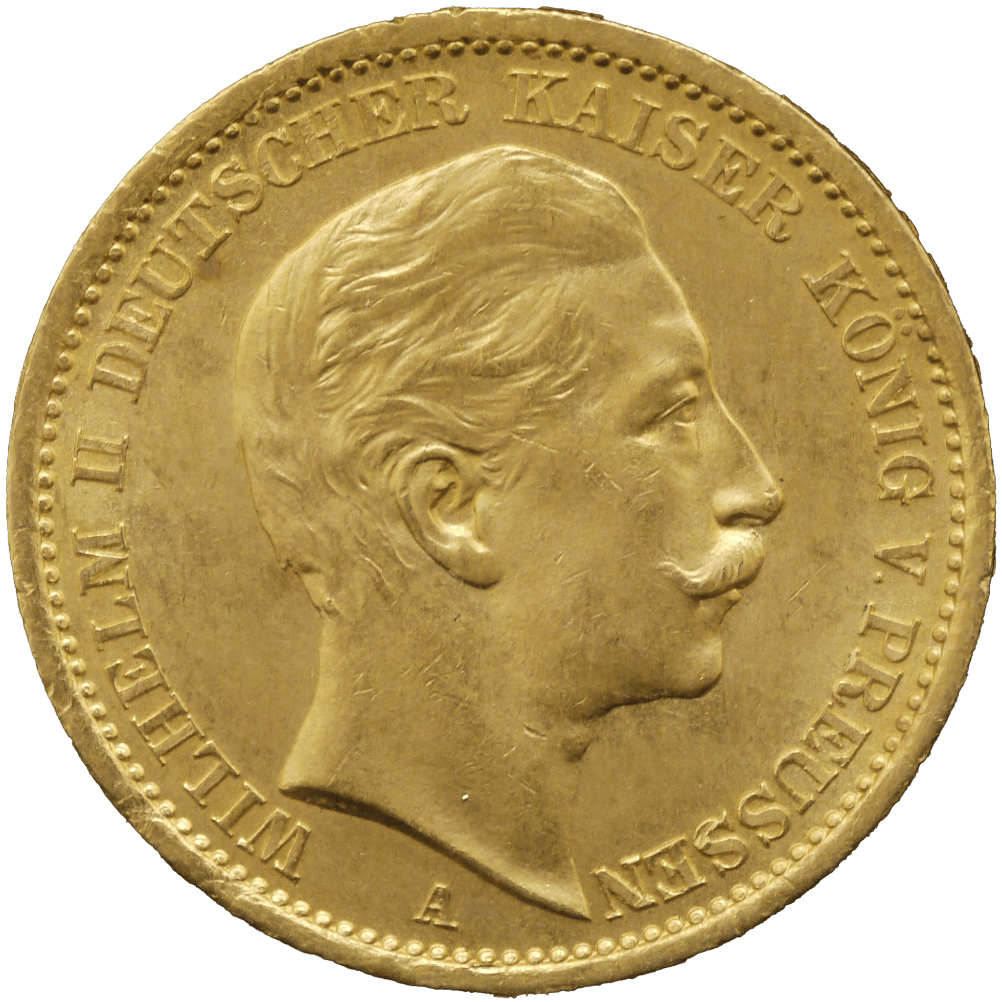 ドイツ 20マルク金貨 1907年 ヴィルヘルム2世 ベルリン鋳 - NJ BUYER'S MARKETPLACE