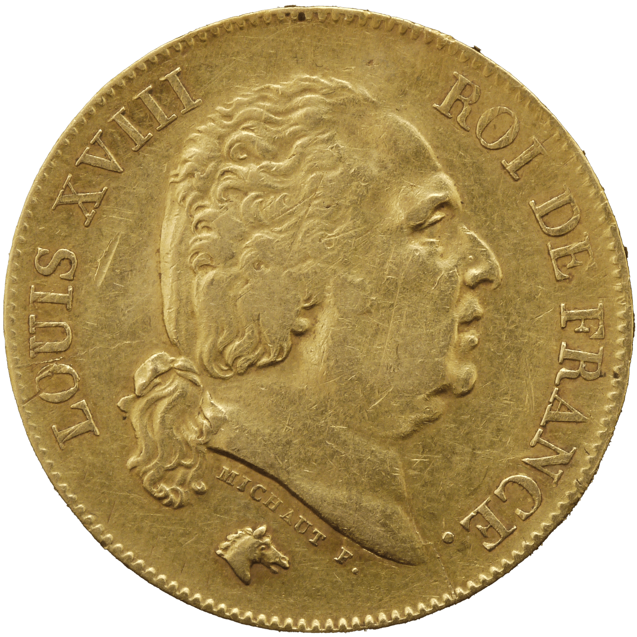 フランス 40フラン金貨 1818年 ルイ18世 リール鋳 - NJ BUYER'S MARKETPLACE
