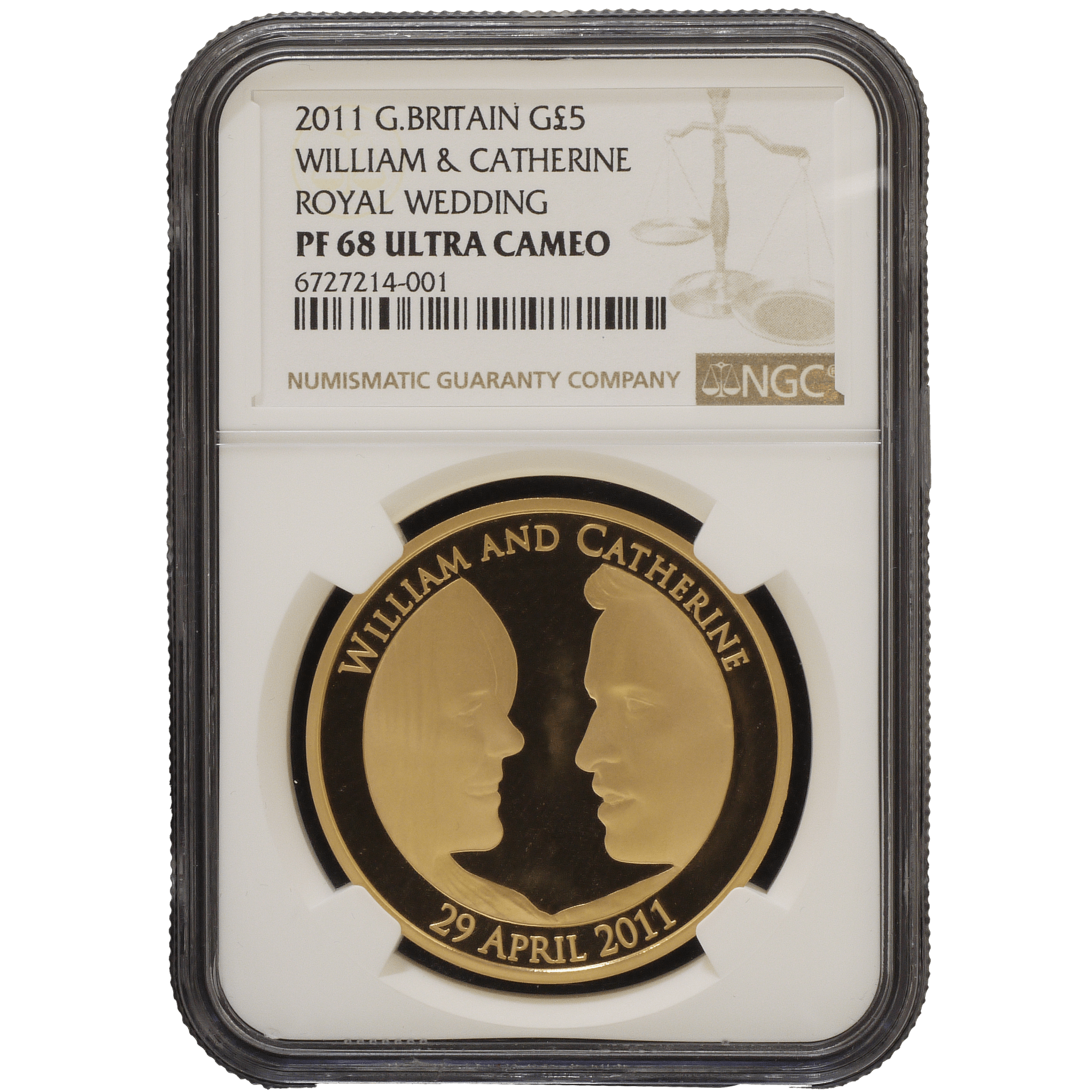 イギリス 5ポンド金貨 2011年 ロイヤル・ウェディング ロンドン鋳 - NJ BUYER'S MARKETPLACE