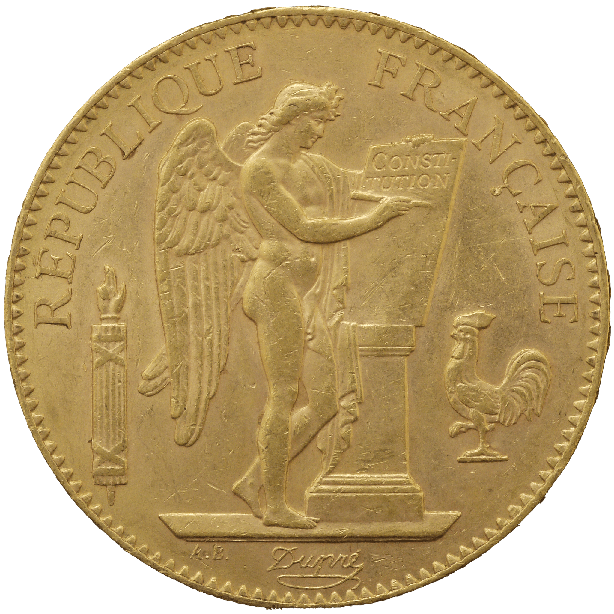 フランス 100フラン金貨 1910年 法の天使 パリ鋳 - NJ BUYER'S MARKETPLACE