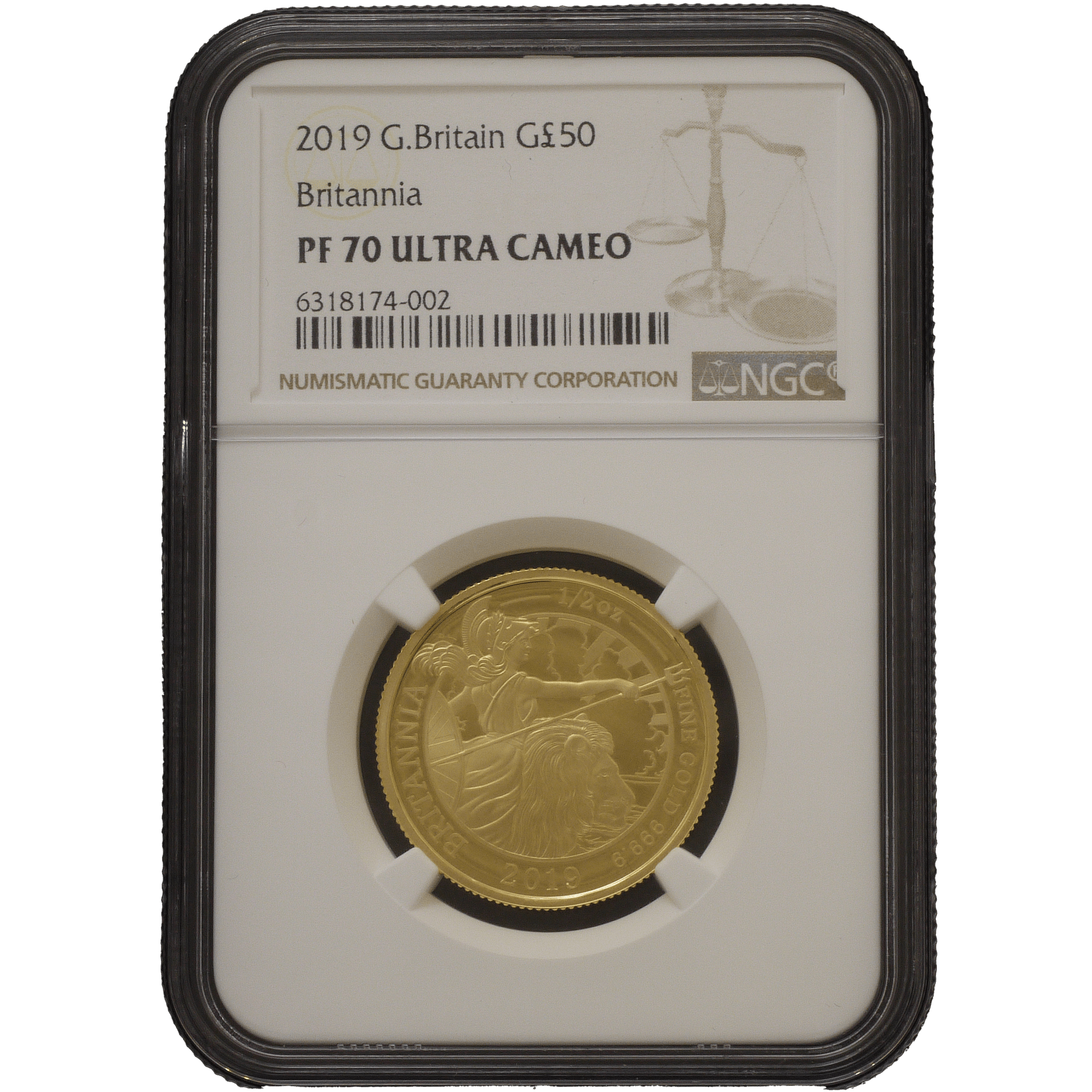 イギリス 50ポンド金貨 2019年 ブリタニアと獅子 ロンドン鋳 - NJ BUYER'S MARKETPLACE