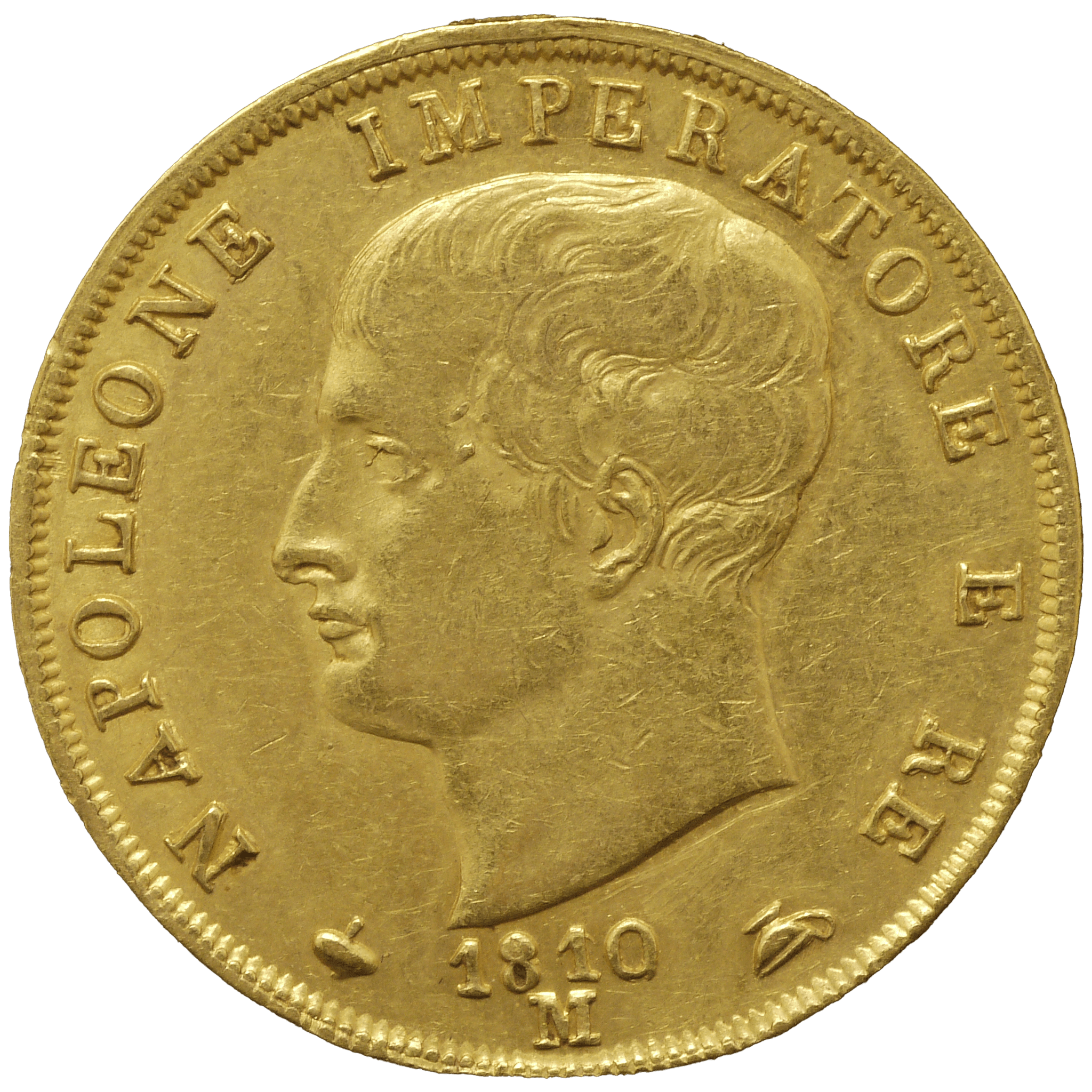 イタリア 40リレ金貨 1810年 ミラノ鋳 ナポレオン1世 - NJ BUYER'S MARKETPLACE