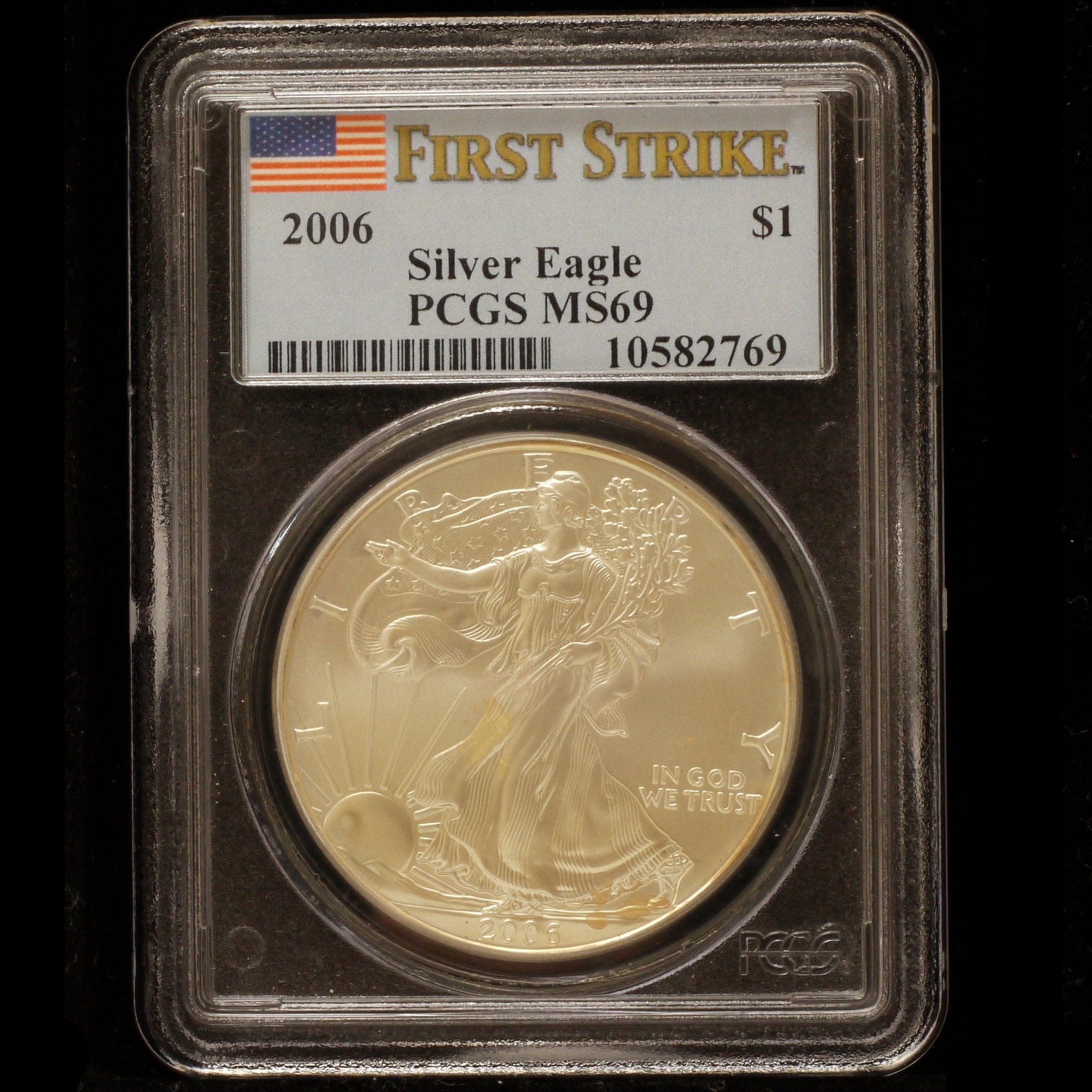 アメリカ 1ドル銀貨 2006年 ウェストポイント鋳 イーグル PCGS MS69 - NJ BUYER'S MARKETPLACE