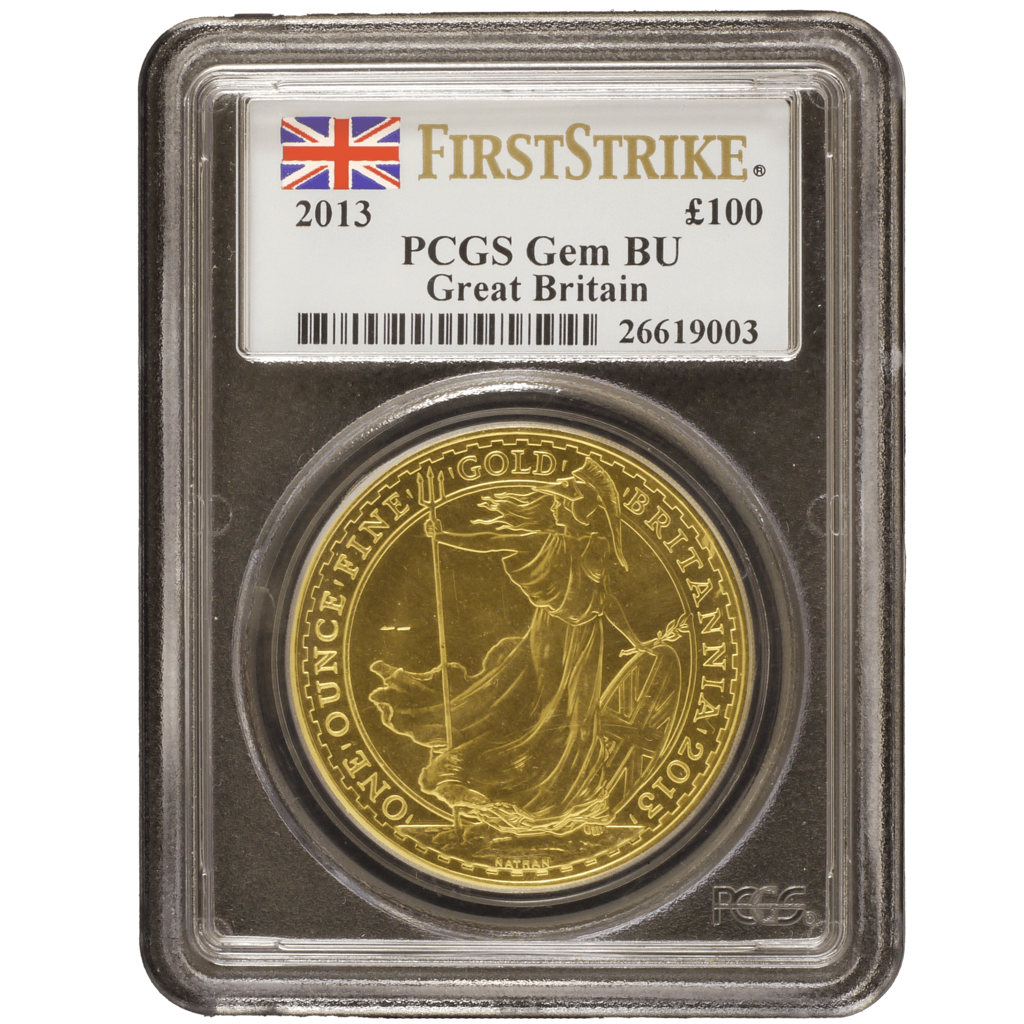 イギリス 100ポンド金貨 2013年 ロンドン鋳 ブリタニア PCGS Gem BU - NJ BUYER'S MARKETPLACE