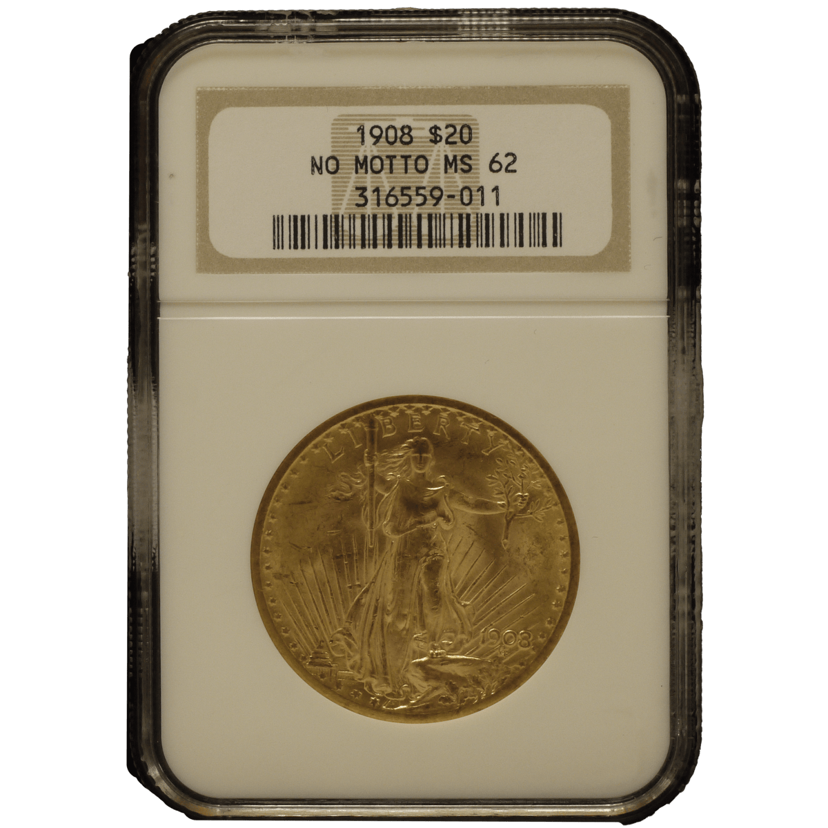 アメリカ 20ドル金貨 1908年 セント=ゴーデンス NGC MS62|NJ BUYER'S アメリカ 20ドル金貨 1908年 セント=ゴーデンス NGC MS62|NJ BUYER'S